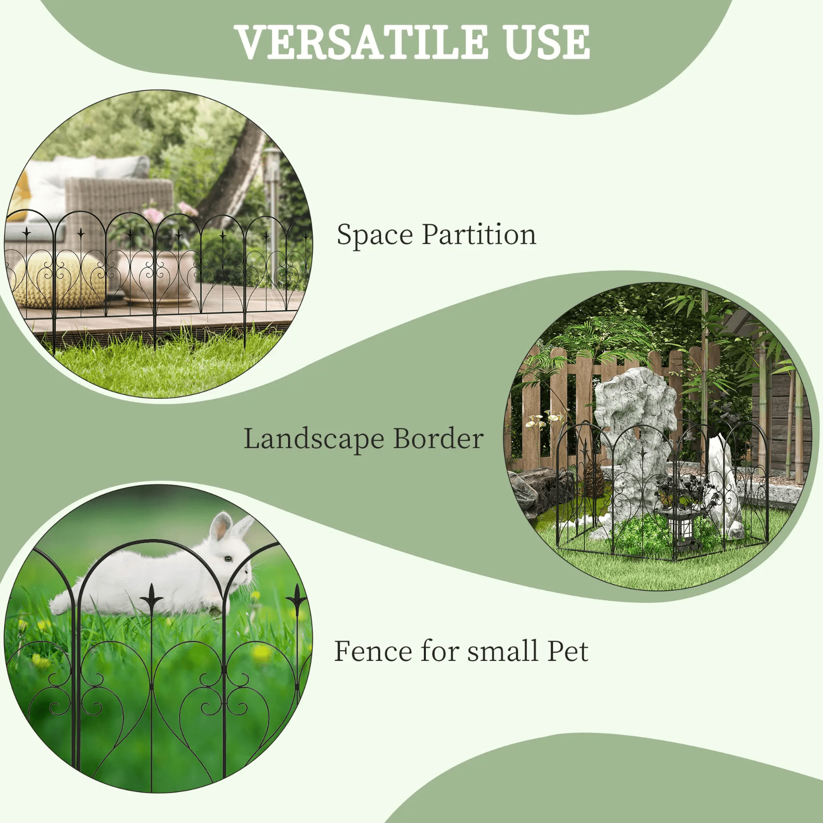 Metal Garden Border Fence 5x Lawn Decorative Edge Grass Edging Path Drive Fence - Home and Garden Furniture Shop - #rustic - furniture#