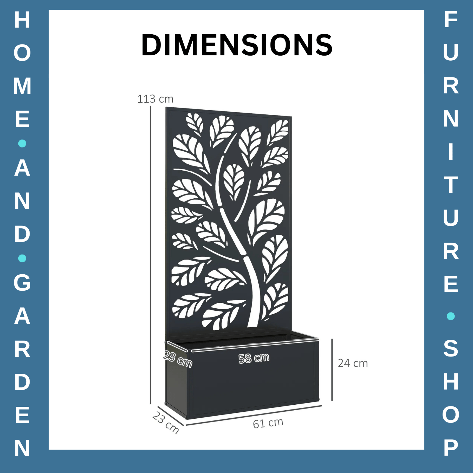 Metal Garden Raised Bed with Back Trellis - Outdoor Elevated Planter Flower Box - Home and Garden Furniture Shop - rustic - furniture