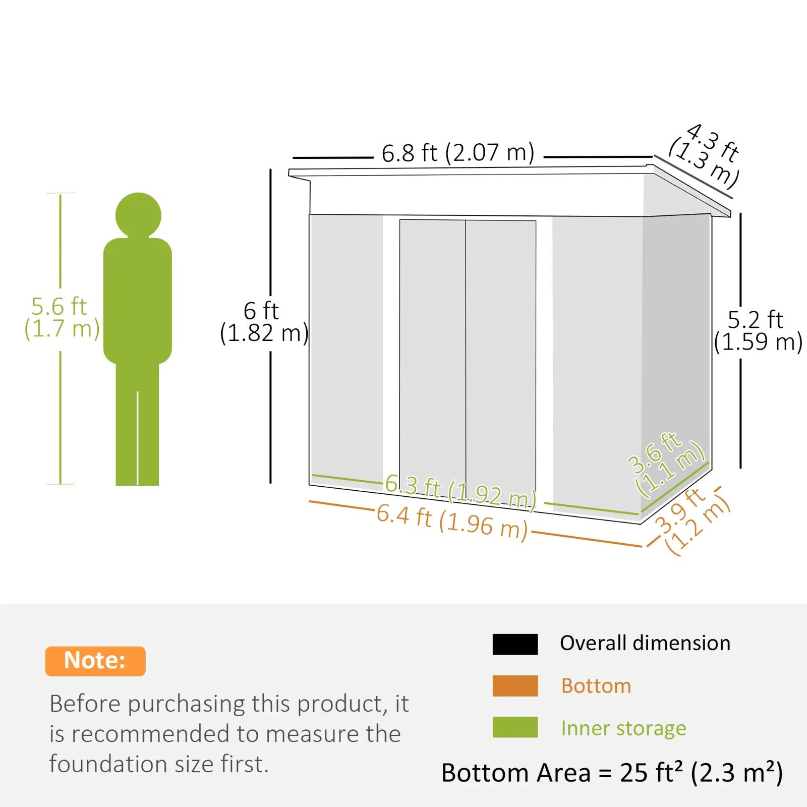 Metal Garden Shed Outdoor Storage Shed for Tools Patio Backyard Heavy Duty Grey - Home and Garden Furniture Shop - rustic - furniture