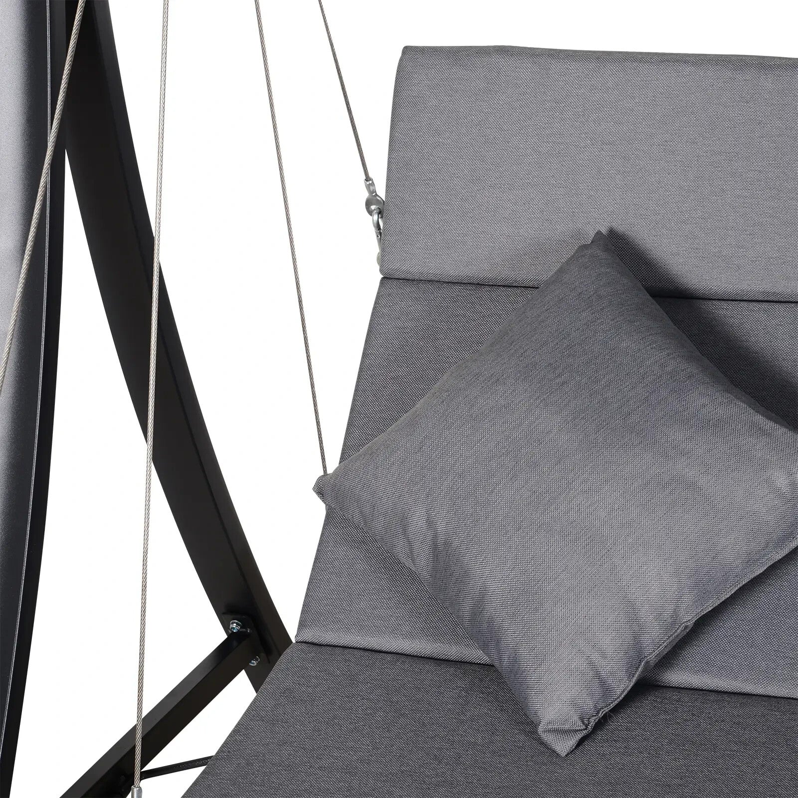 Metal Garden Swing Chair 3 Seater Outdoor Reclining Hammock Style Bench Seat Sun - Home and Garden Furniture Shop - rustic - furniture