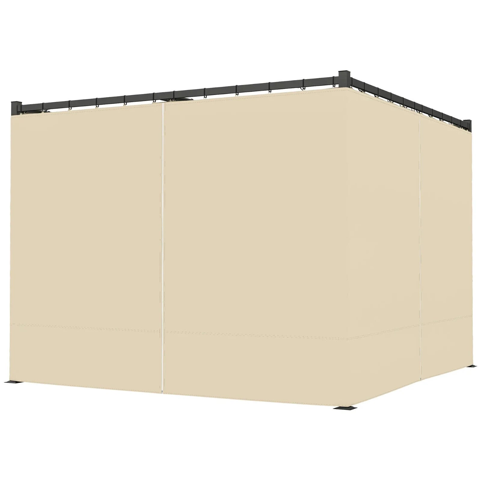 Metal Pergola with Retractable Roof 3 x 3m Curtains Outdoor Gazebo Patio Shade - Home and Garden Furniture Shop - rustic - furniture