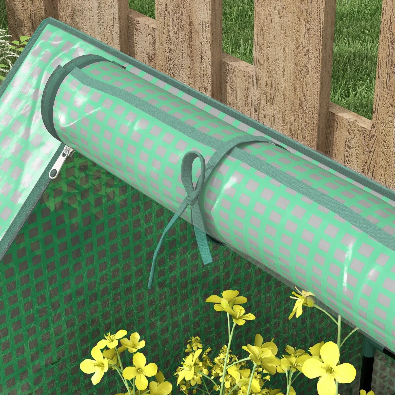 Metal Raised Garden Bed with Cover Greenhouse Planter Box for Herbs Vegetables - Home and Garden Furniture Shop - rustic - furniture