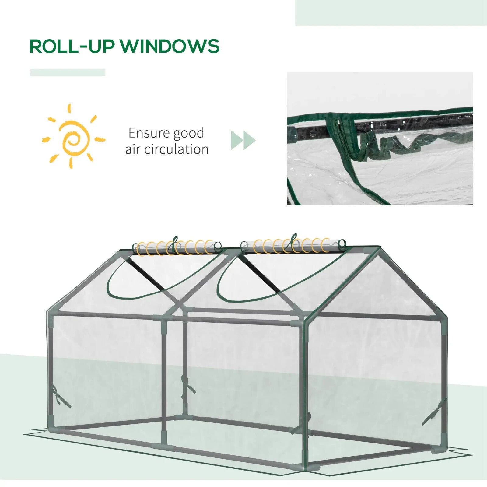 Mini Greenhouse Portable Garden Planter with Zipper 120x60x60 for Flowers Veg - Home and Garden Furniture Shop - rustic - furniture