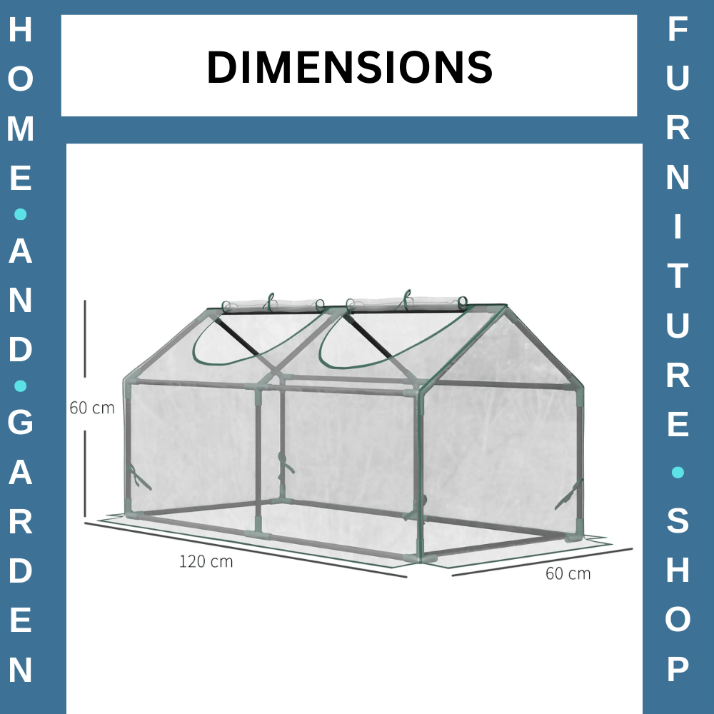 Mini Greenhouse Portable Garden Planter with Zipper 120x60x60 for Flowers Veg - Home and Garden Furniture Shop - rustic - furniture