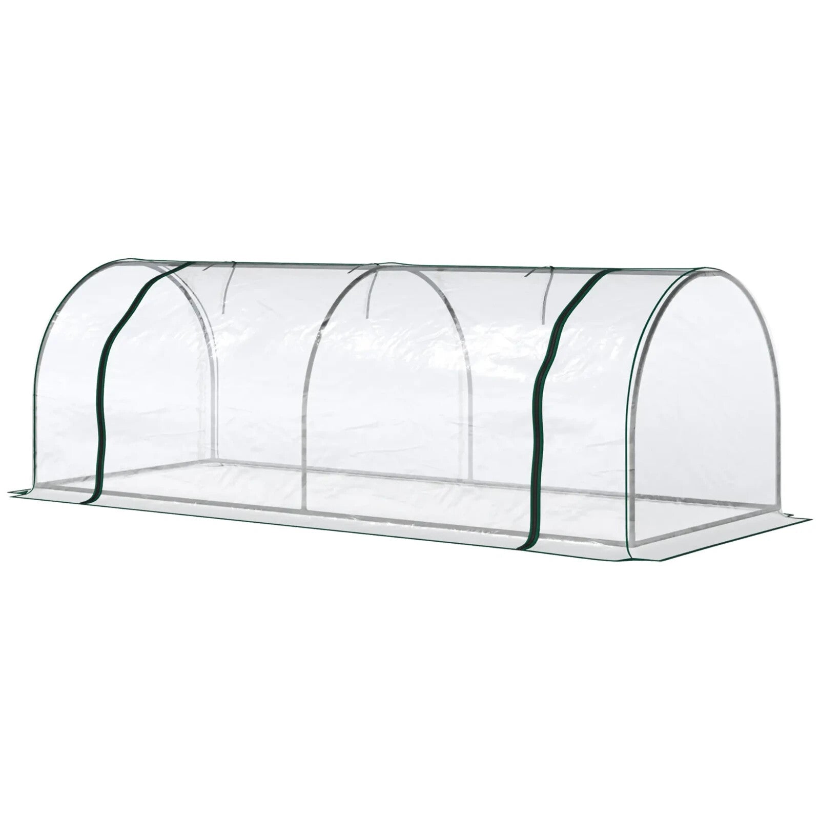 Mini Polytunnel Greenhouse Portable Water Resistant w/ Zipped Doors Transparent - Home and Garden Furniture Shop - rustic - furniture
