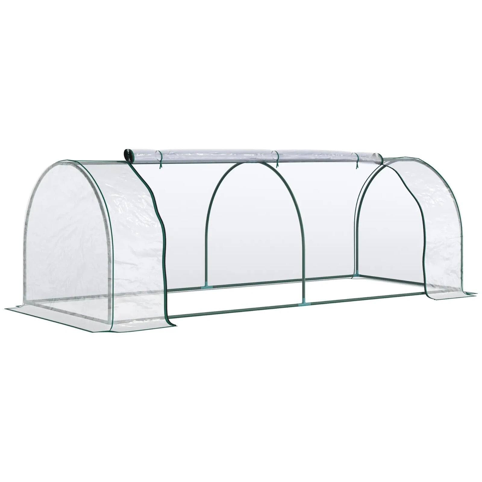 Mini Polytunnel Greenhouse Portable Water Resistant w/ Zipped Doors Transparent - Home and Garden Furniture Shop - rustic - furniture