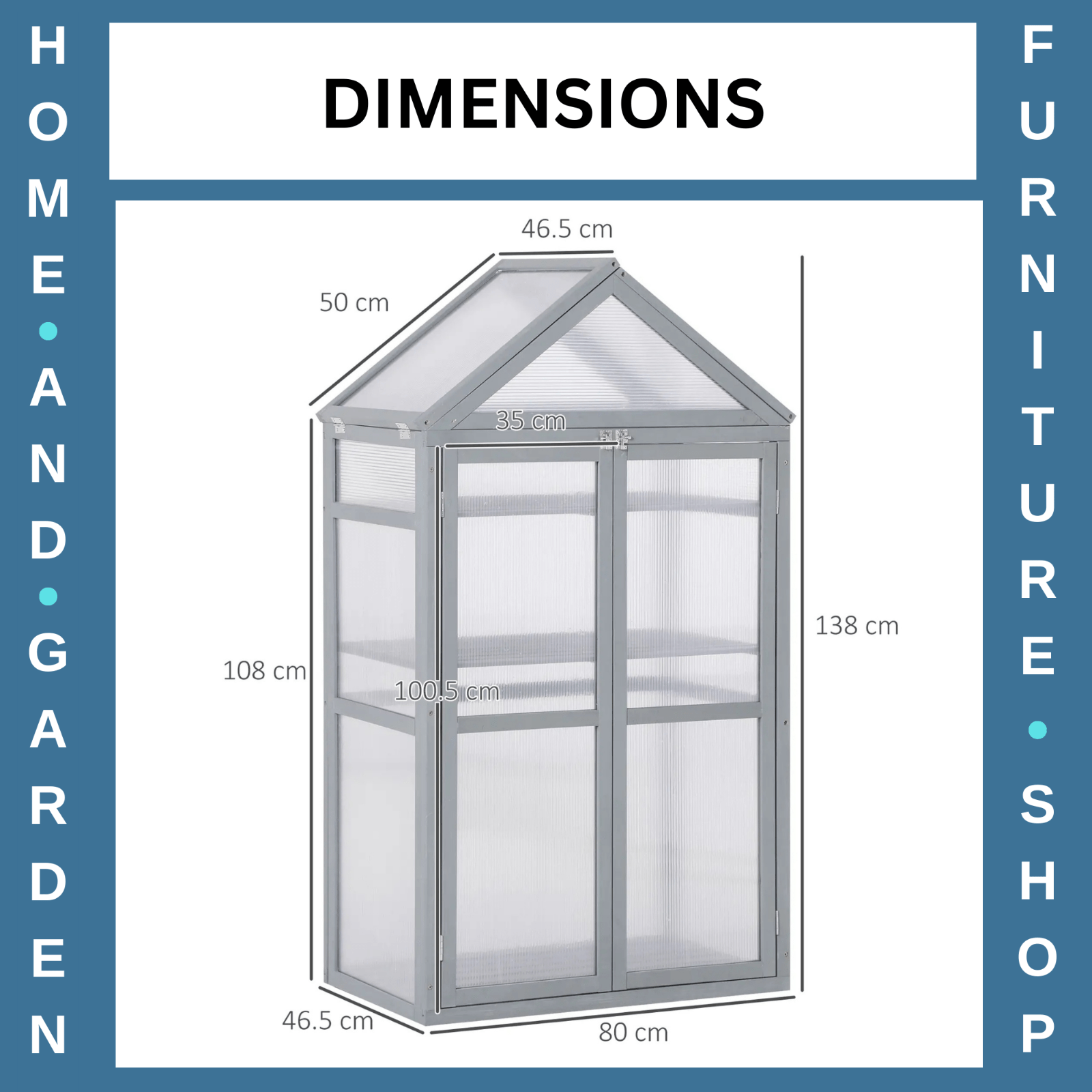 Mini Wooden Greenhouse Grow House for Plants with PC Board 80x47x138cm Outdoor - Home and Garden Furniture Shop - rustic - furniture