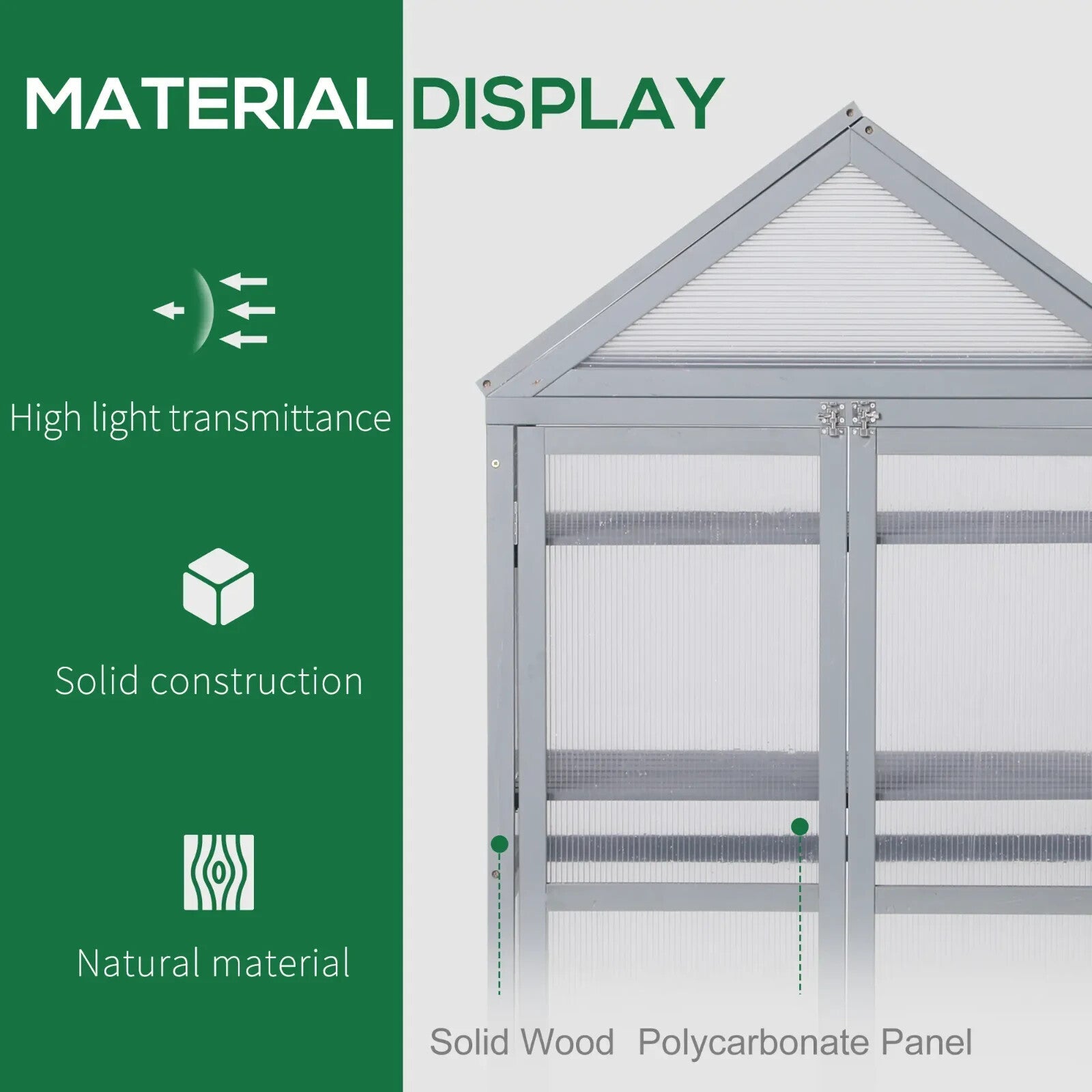 Mini Wooden Greenhouse Grow House for Plants with PC Board 80x47x138cm Outdoor - Home and Garden Furniture Shop - rustic - furniture