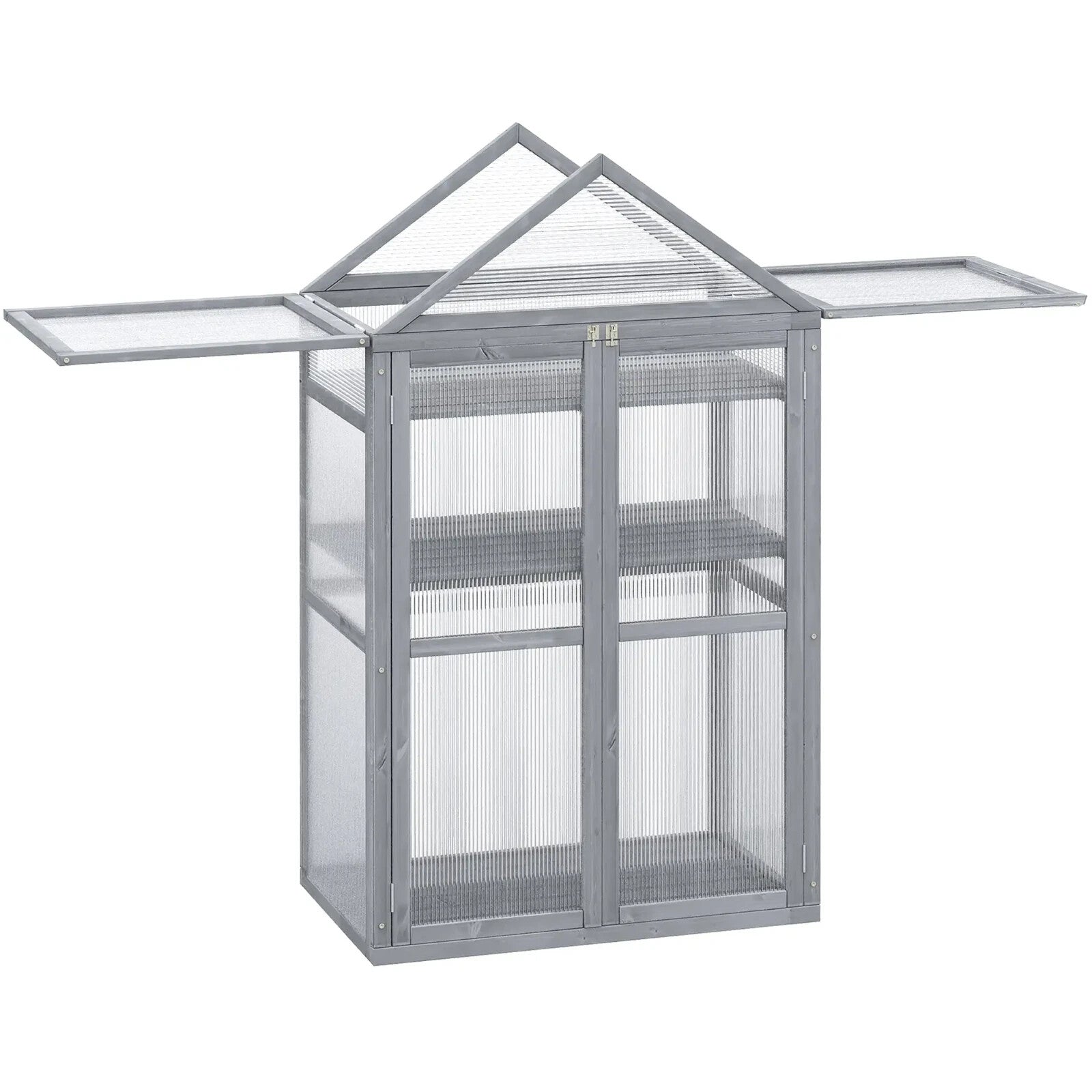 Mini Wooden Greenhouse Grow House for Plants with PC Board 80x47x138cm Outdoor - Home and Garden Furniture Shop - rustic - furniture