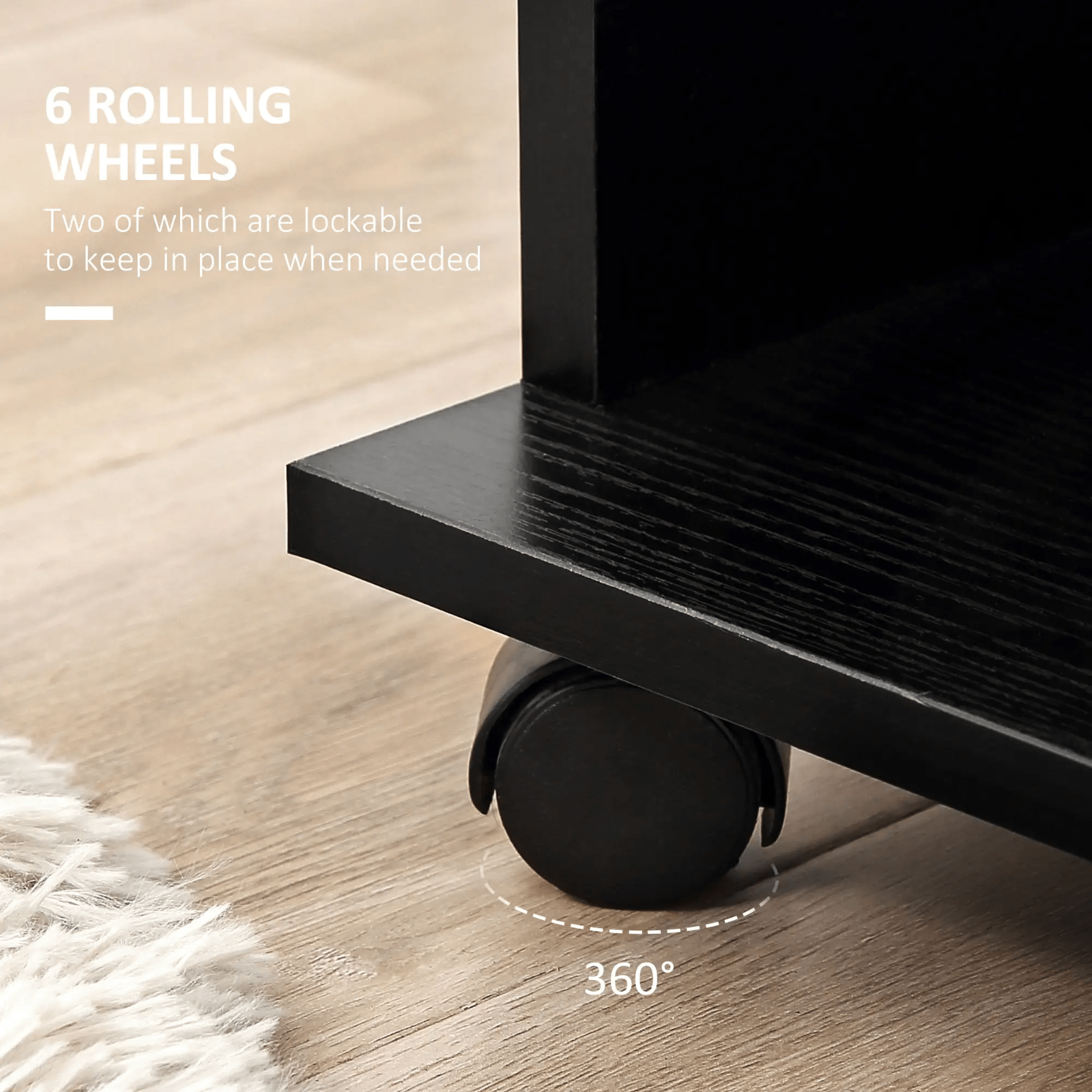 Mobile Open Wardrobe Clothes Hanging Rail Storage Shelves Metal Rail on 6 Wheels - Home and Garden Furniture Shop - rustic - furniture