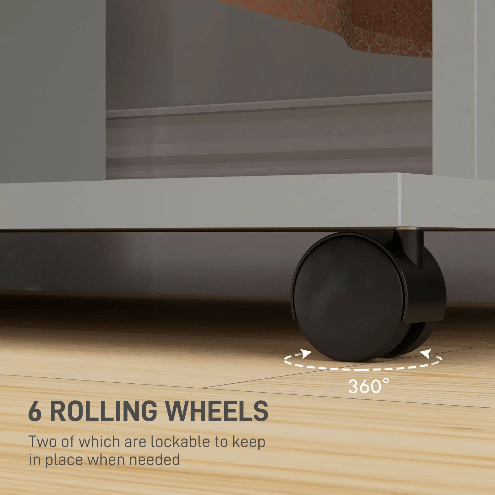 Mobile Open Wardrobe Clothes Hanging Rail Storage Shelves Metal Rail on 6 Wheels - Home and Garden Furniture Shop - rustic - furniture