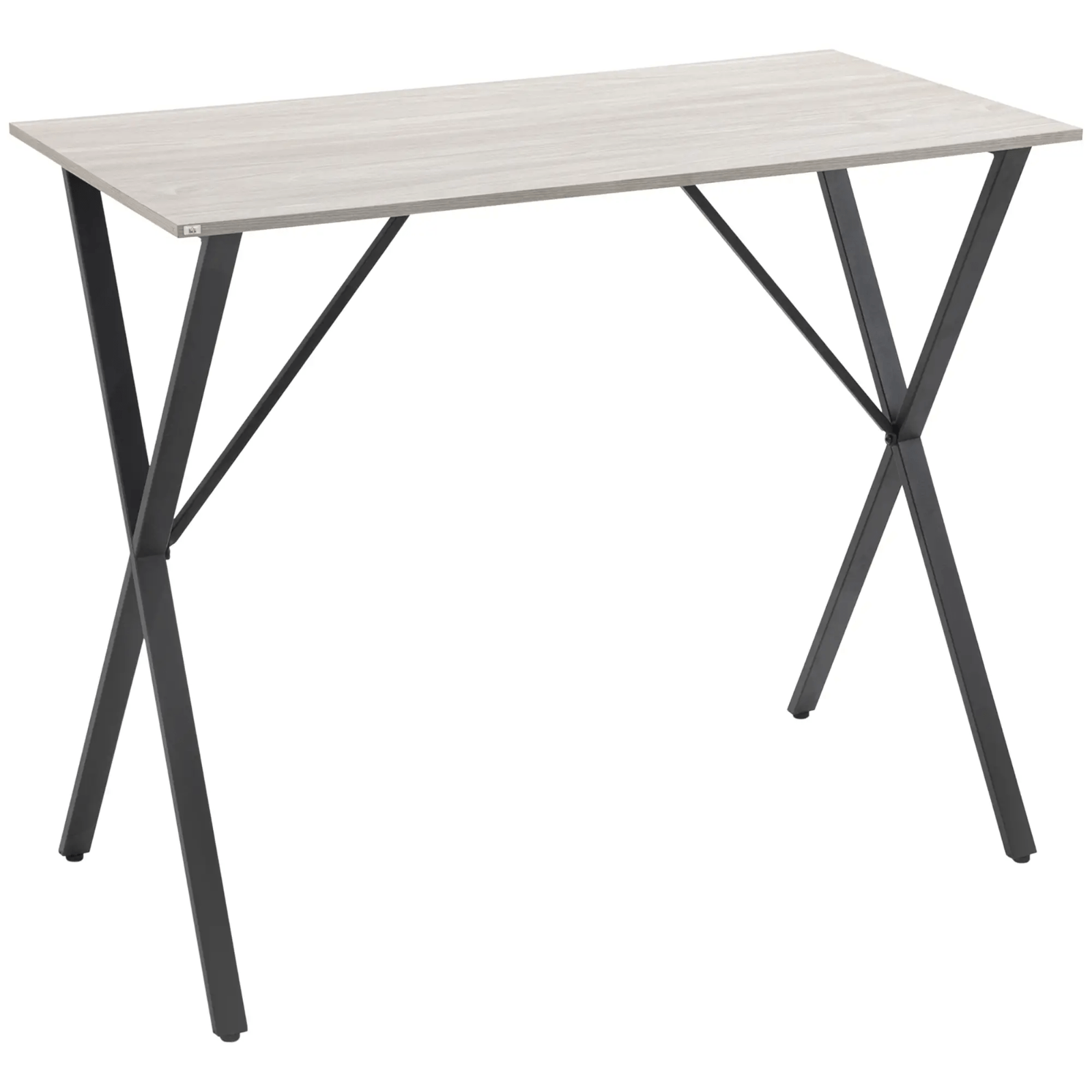 Modern Breakfast Bar Table Steel Legs Kitchen Dining Bar Table White Wood Effect - Home and Garden Furniture Shop - #rustic - furniture#