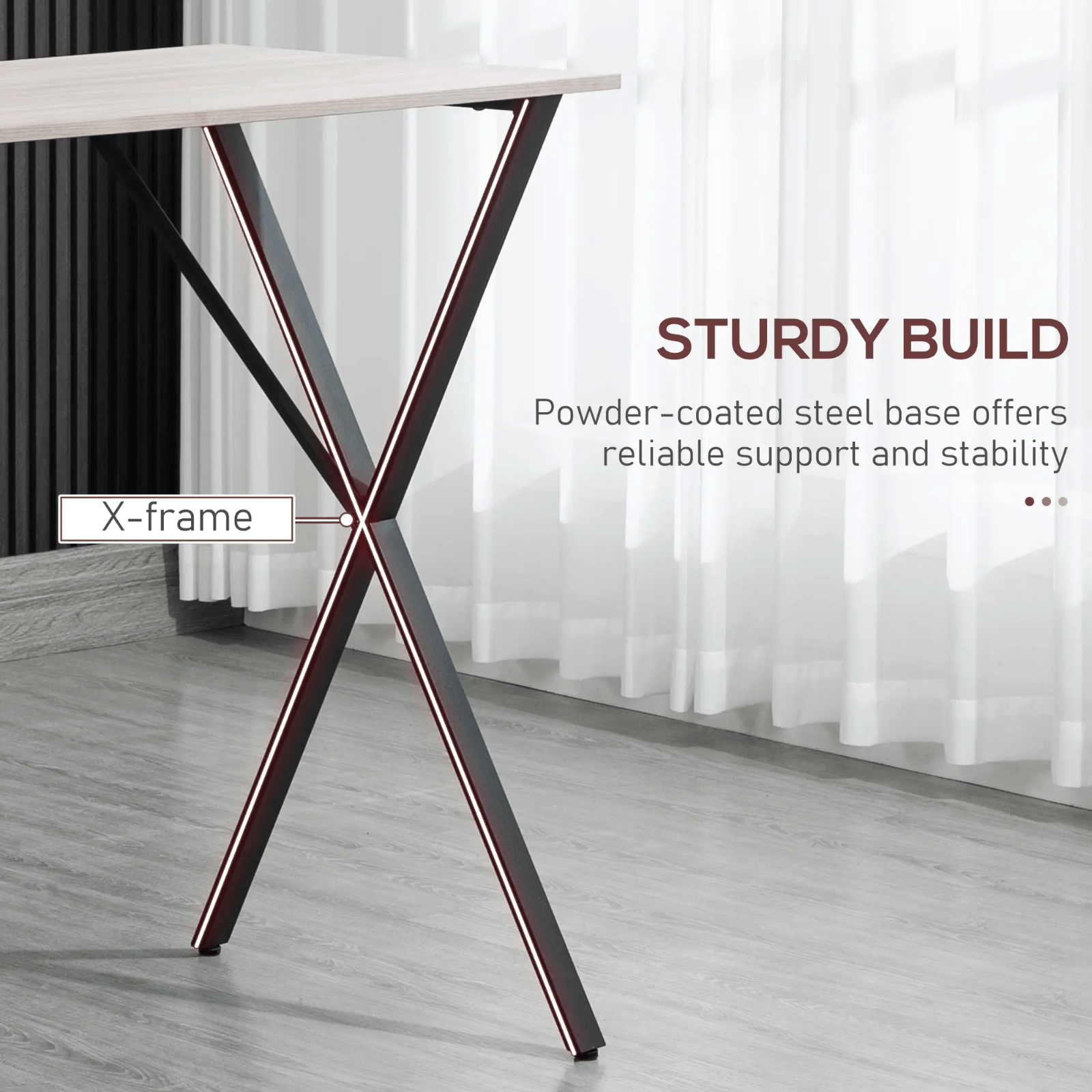 Modern Breakfast Bar Table Steel Legs Kitchen Dining Bar Table White Wood Effect - Home and Garden Furniture Shop - rustic - furniture