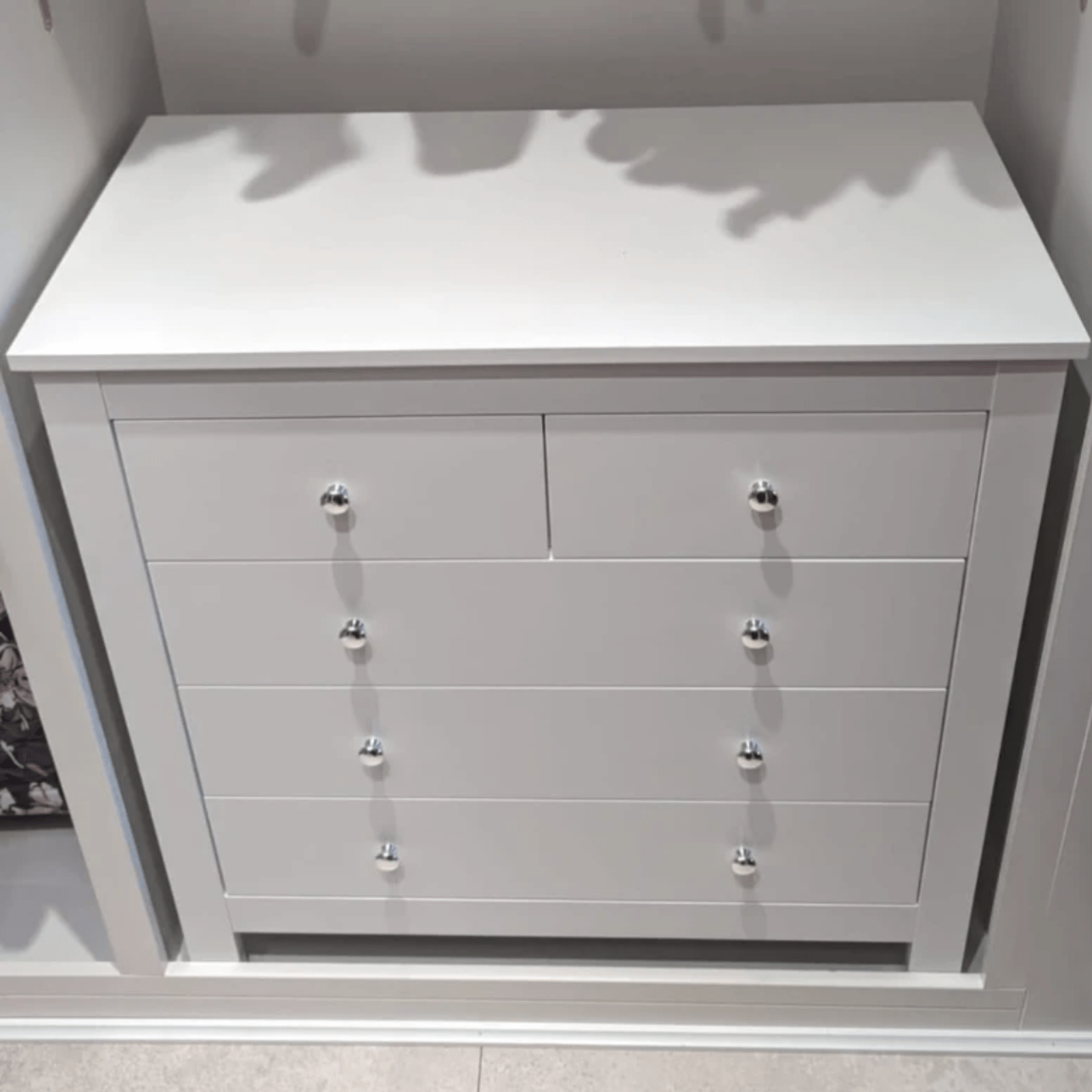 Modern Chest Of Drawers for Bedroom 5 Drawer Dresser Storage Unit White Cabinet - Home and Garden Furniture Shop - rustic - furniture