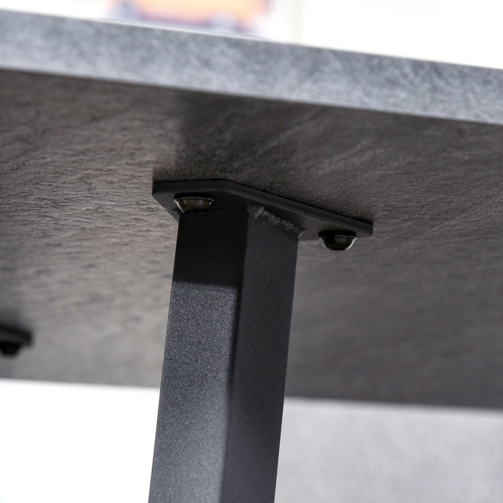 Modern Grey Dining Room Table Metal Legs Strong Leg Kitchen Breakfast Table Desk - Home and Garden Furniture Shop - rustic - furniture