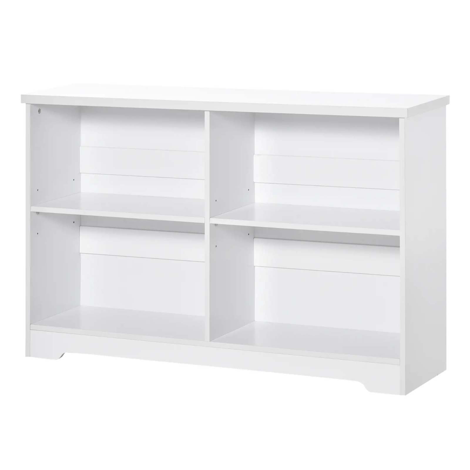 Modern Low Bookcase 4 Open Compartment 2 Tier Shelves Cube Storage Display Unit - Home and Garden Furniture Shop - rustic - furniture