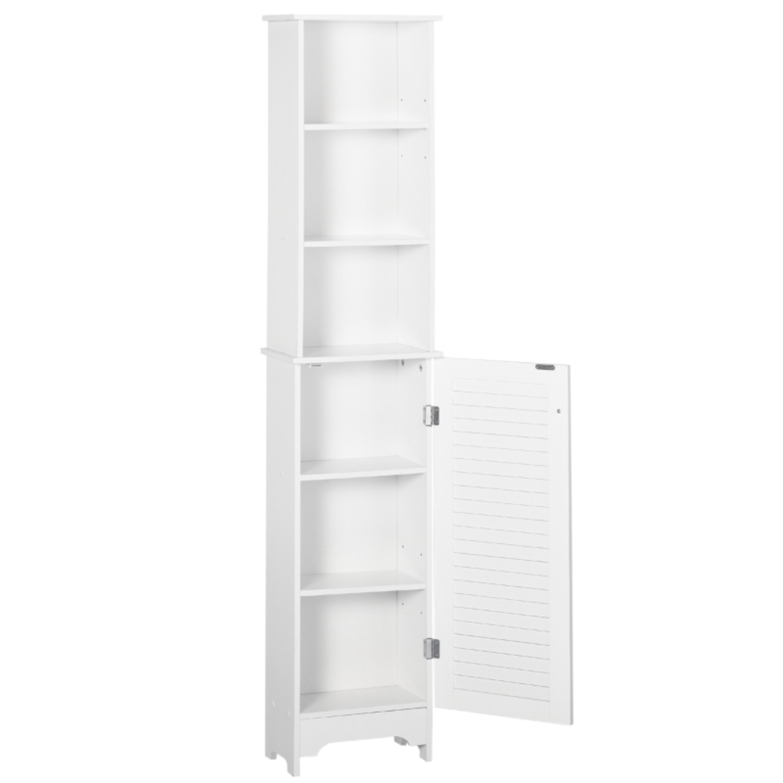 Modern Tall Bathroom Cabinet Storage Unit Slim Tallboy Cupboard Door Shelves NEW - Home and Garden Furniture Shop - #rustic - furniture#