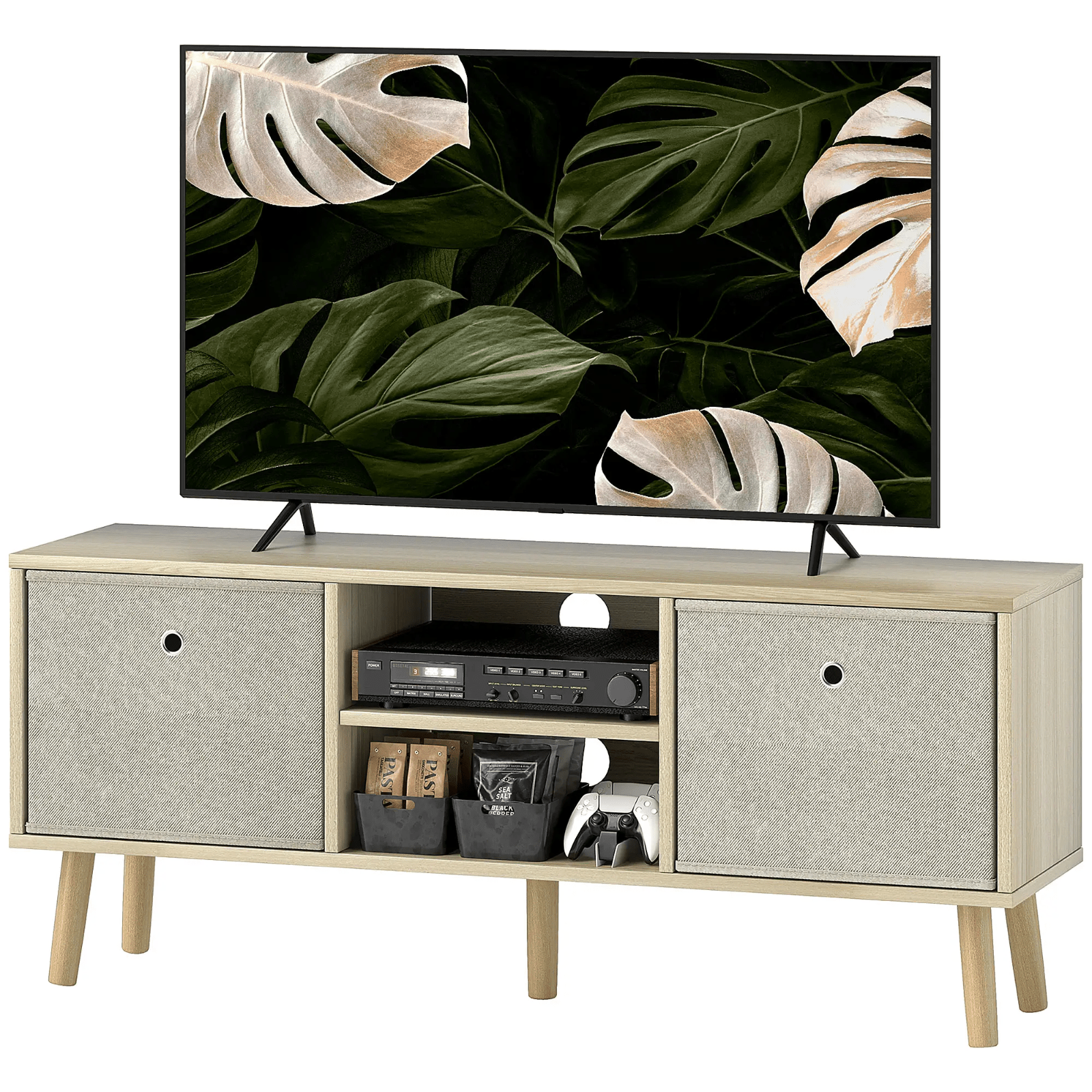 Modern Wooden TV Cabinet Stand Media Unit Shelves Retro TV Cube Storage Drawers - Home and Garden Furniture Shop - #rustic - furniture#