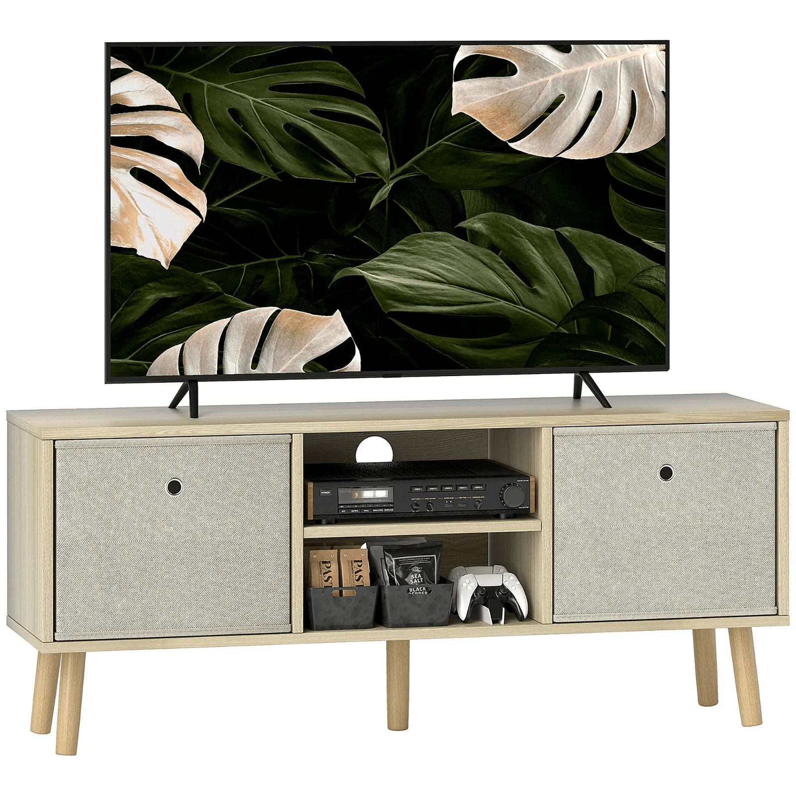 Modern Wooden TV Cabinet Stand Media Unit Shelves Retro TV Cube Storage Drawers - Home and Garden Furniture Shop - #rustic - furniture#