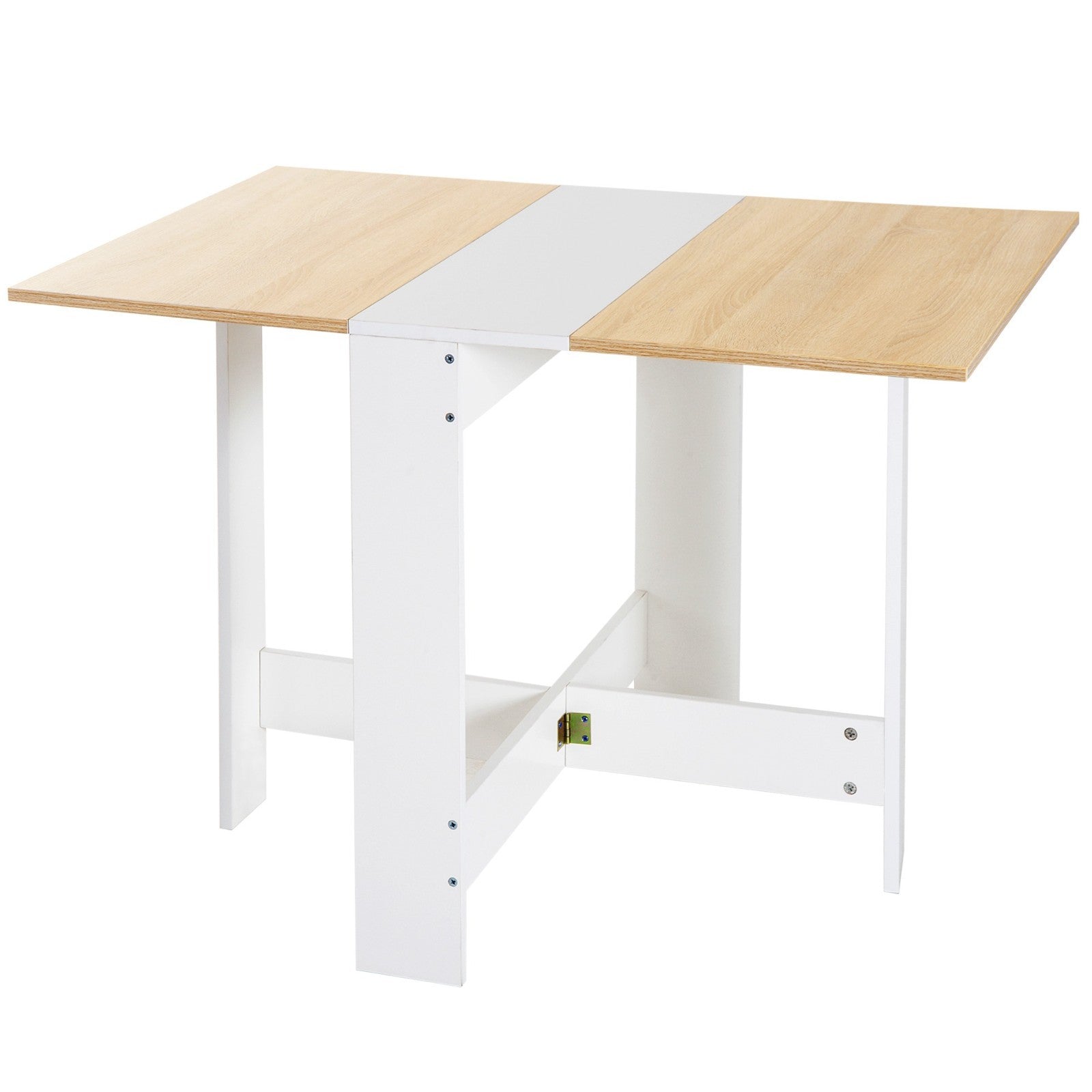 Oak Drop Leaf Dining Table Modern Breakfast Kitchen White Small Folding Desk - Home and Garden Furniture Shop - rustic - furniture