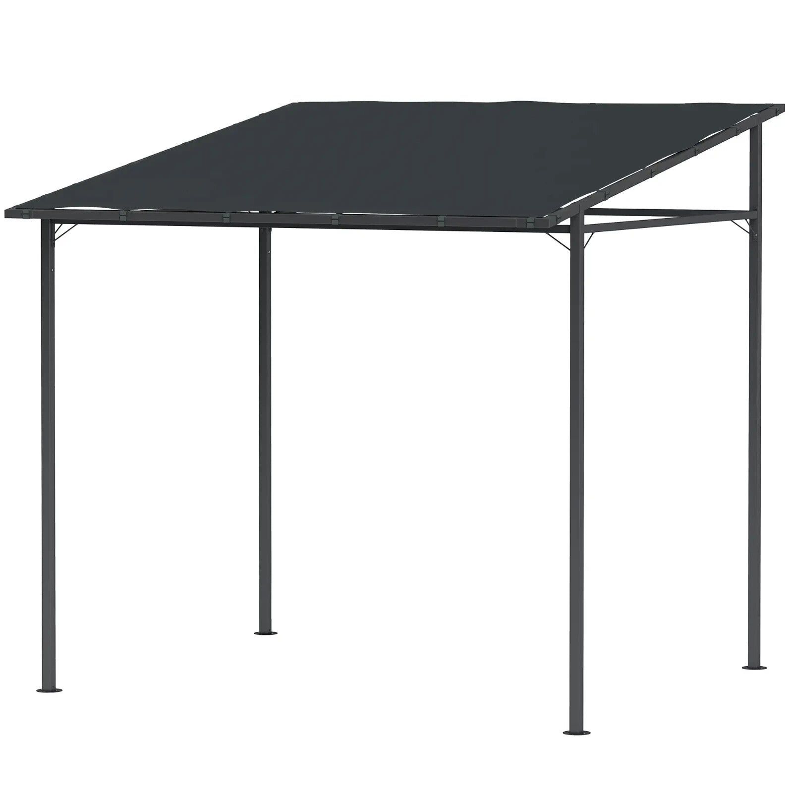 Outdoor 2.4 x 2.4m Metal Pergola Gazebo Sun Shade Lean To Garden Shelter Cover - Home and Garden Furniture Shop - rustic - furniture