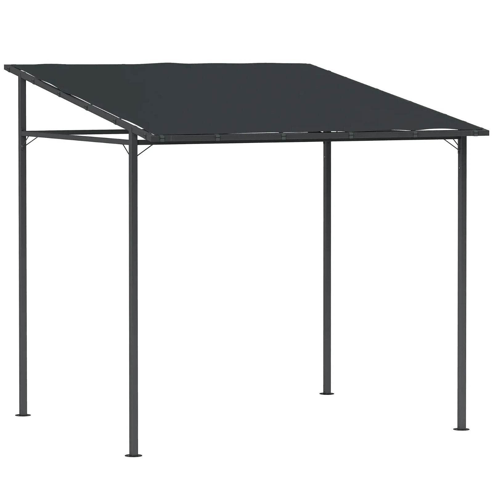 Outdoor 2.4 x 2.4m Metal Pergola Gazebo Sun Shade Lean To Garden Shelter Cover - Home and Garden Furniture Shop - rustic - furniture