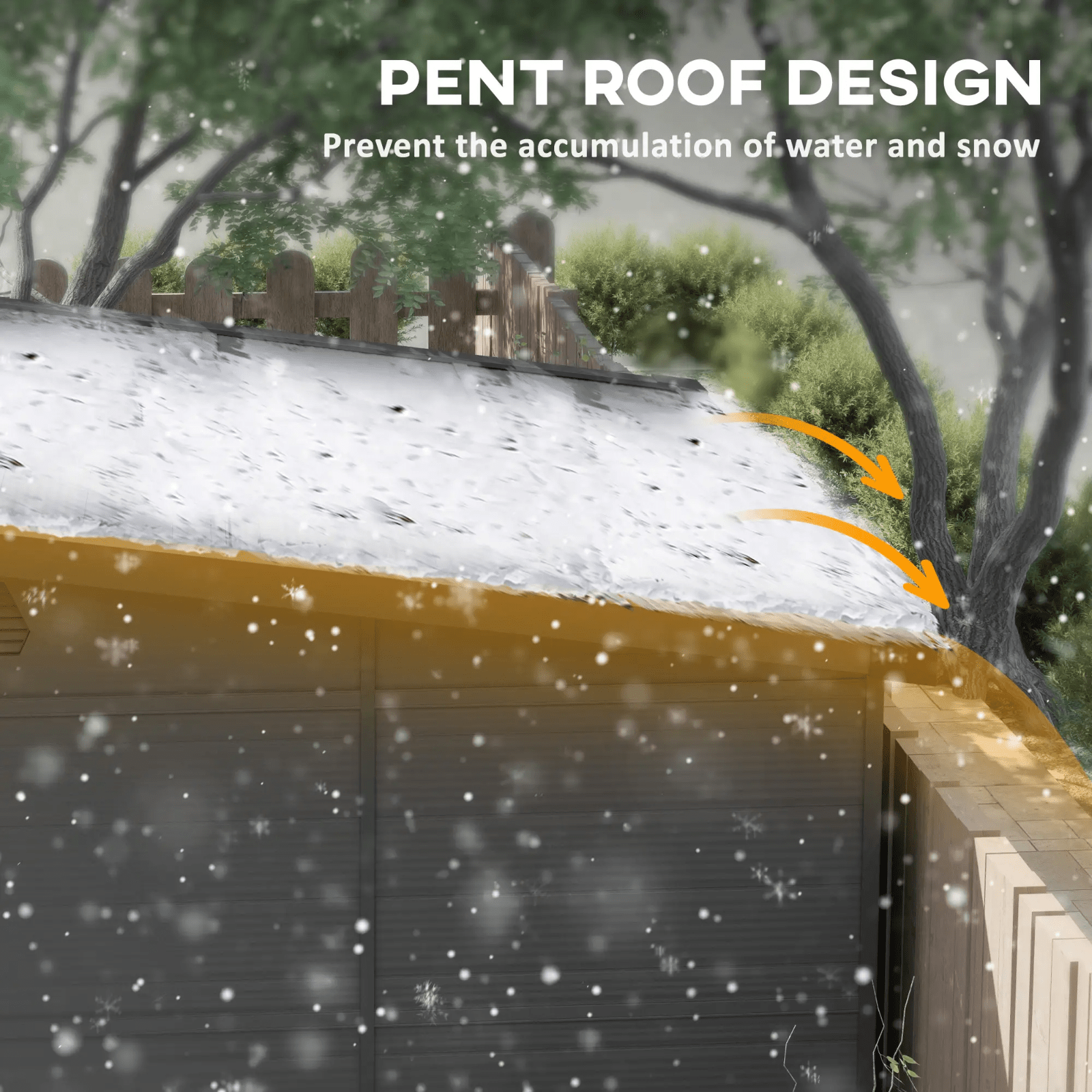 Outdoor Garden Shed with Windows Double Door Tool Shed Patio Storage Shed 6 x6ft - Home and Garden Furniture Shop - rustic - furniture