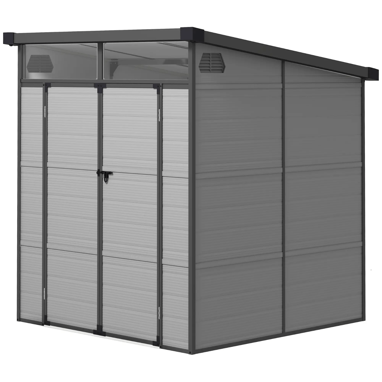 Outdoor Garden Tool Shed with Windows Double Door Patio Outhouse Storage 6 x6ft - Home and Garden Furniture Shop - rustic - furniture