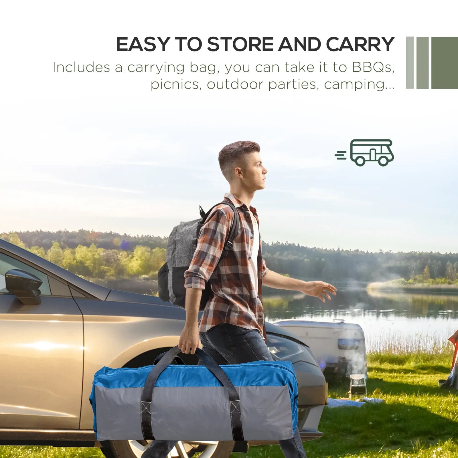 Outdoor Gazebo Event Shelter Party Tent for Garden Green Camping Canopy Gazebo - Home and Garden Furniture Shop - rustic - furniture