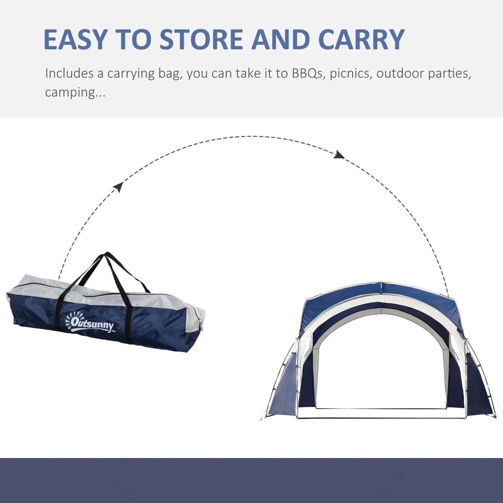 Outdoor Gazebo Shelter Event Party Tent for Camping or Garden Use 3.5m x 3.5m - Home and Garden Furniture Shop - rustic - furniture