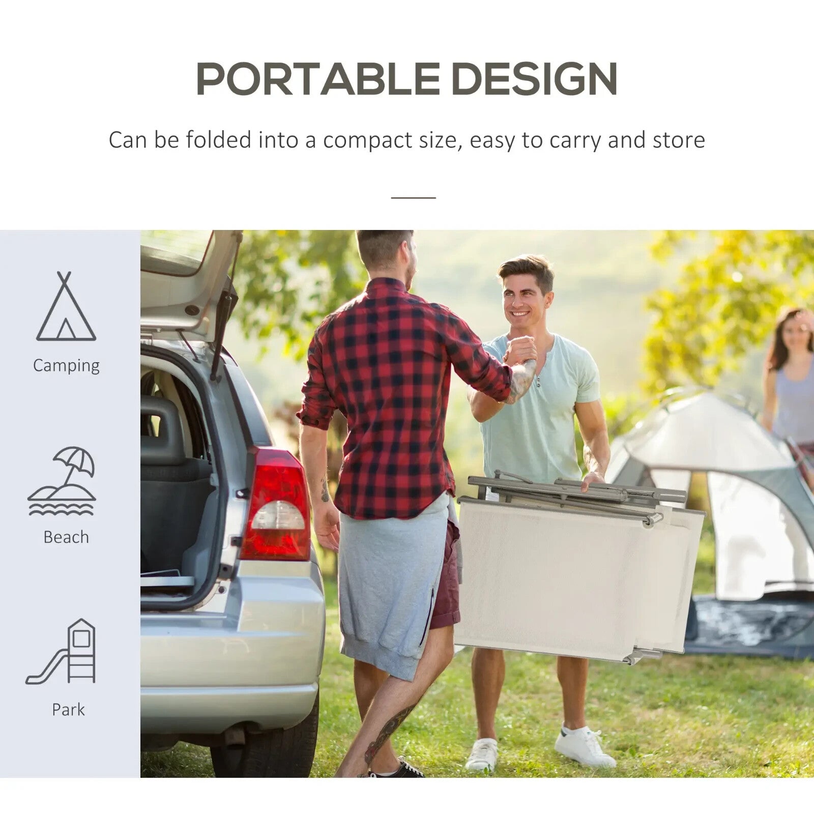 Outdoor Patio Sun Lounger Foldable Reclining Garden Chair With Pillow Adjustable - Home and Garden Furniture Shop - rustic - furniture