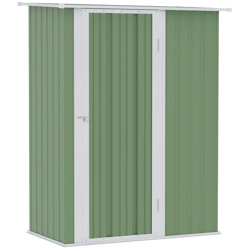 Outdoor Steel Storage Shed Garden Tool Shed with Lockable Door for Backyard Use - Home and Garden Furniture Shop - rustic - furniture