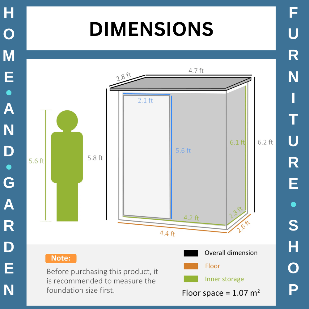 Outdoor Steel Storage Shed Garden Tool Shed with Lockable Door for Backyard Use - Home and Garden Furniture Shop - rustic - furniture
