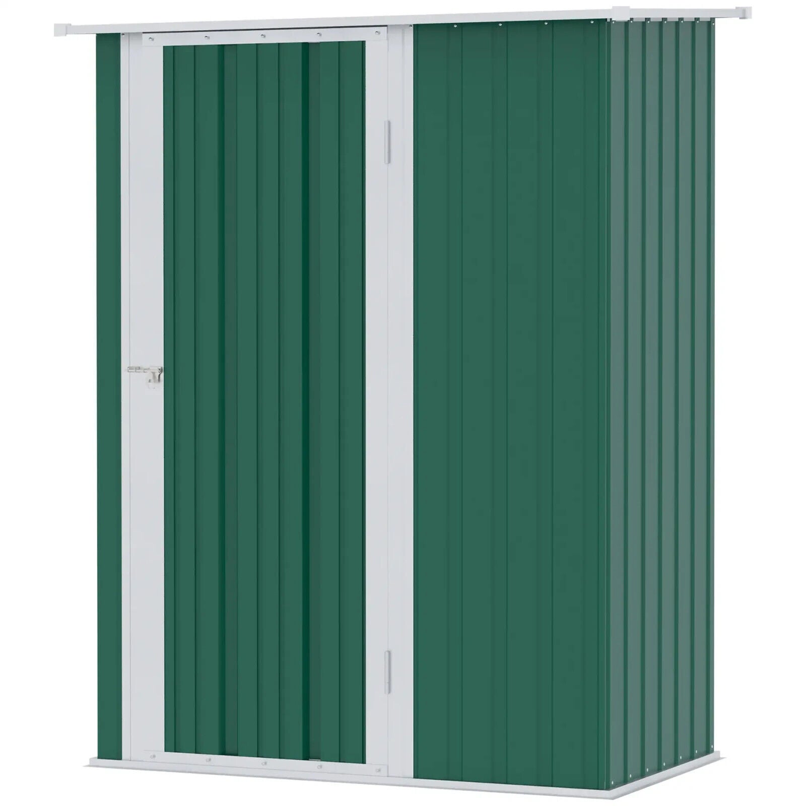 Outdoor Steel Storage Shed Garden Tool Shed with Lockable Door for Backyard Use - Home and Garden Furniture Shop - #rustic - furniture#