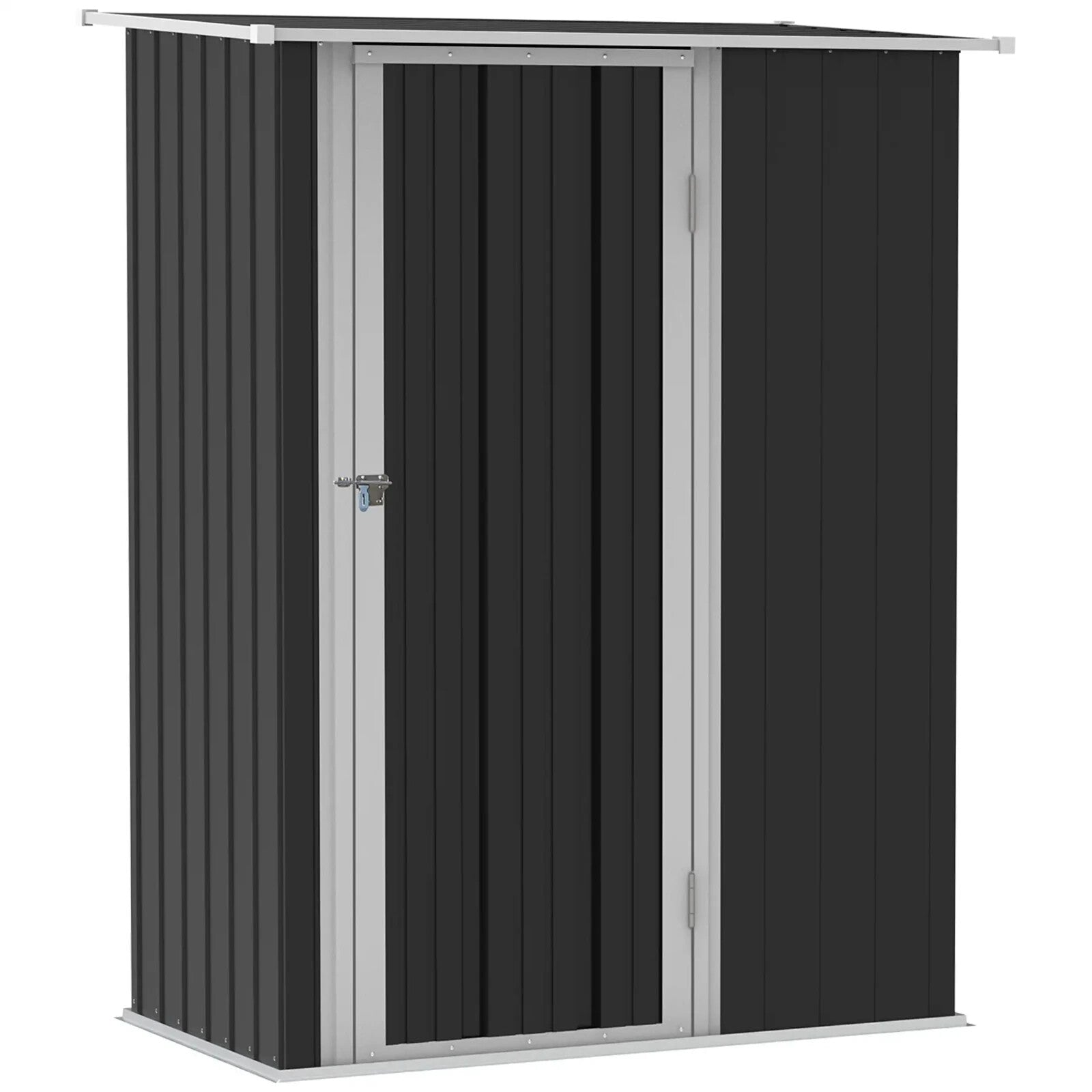 Outdoor Steel Storage Shed Garden Tool Shed with Lockable Door for Use Backyard - Home and Garden Furniture Shop - rustic - furniture