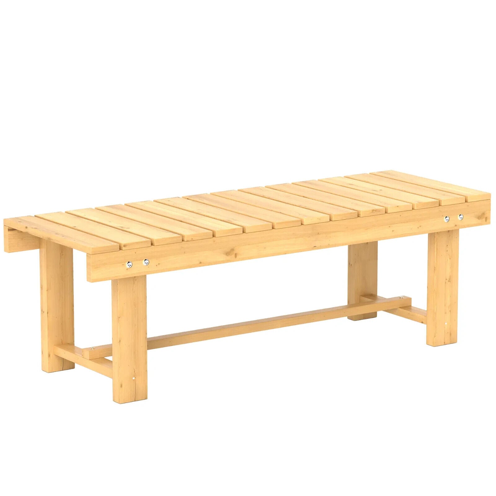 Outdoor Wooden Garden Bench Patio Loveseat Fir Wood 2 Person Bench 1.1 M Chair - Home and Garden Furniture Shop - #rustic - furniture#