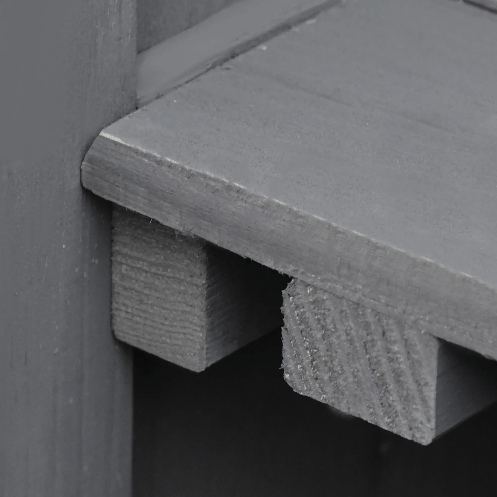 Outdoor Wooden Storage Shed Garden Tool Box Hinged Roof Doors Grey for Gardening - Home and Garden Furniture Shop - rustic - furniture