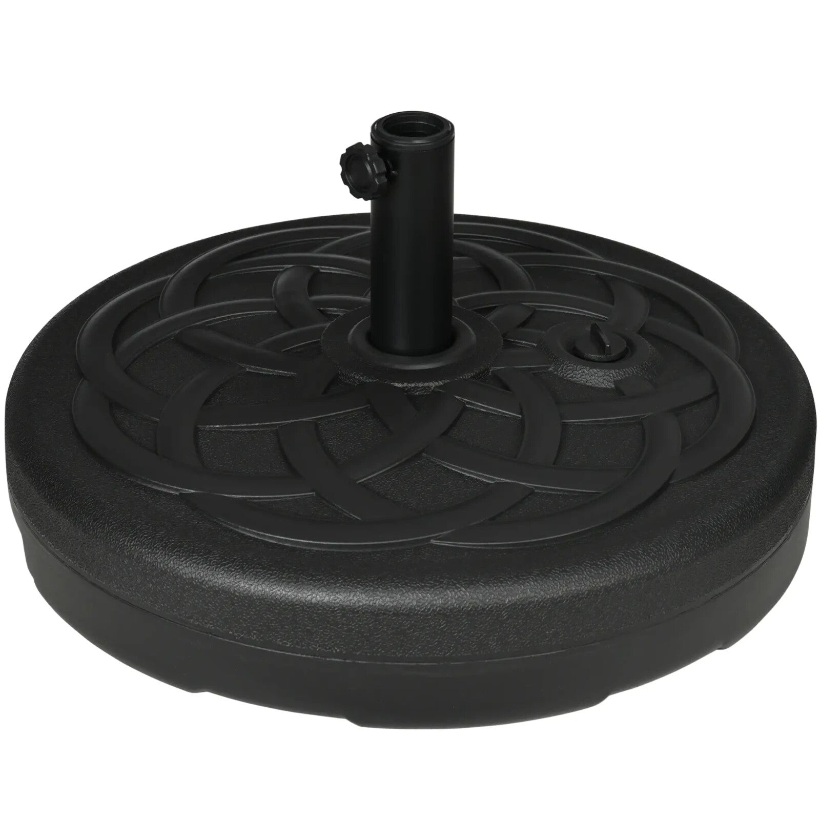 Parasol Base Stand Fillable 25 kg Water or 35 kg Sand Garden Umbrella Base Black - Home and Garden Furniture Shop - rustic - furniture
