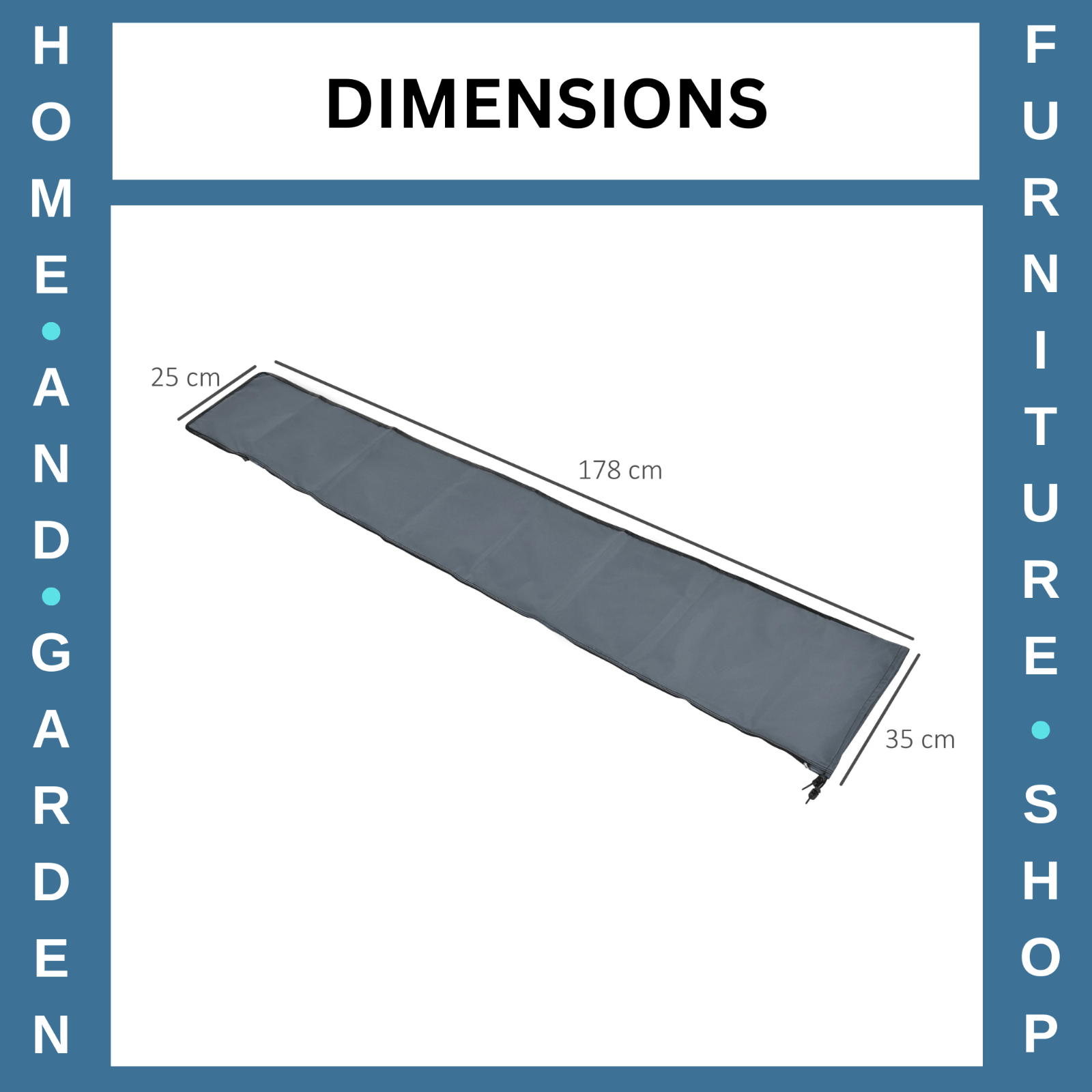 Parasol Cover Umbrella Protector Weather - Resistant with Adjustable Cord Grey - Home and Garden Furniture Shop - rustic - furniture