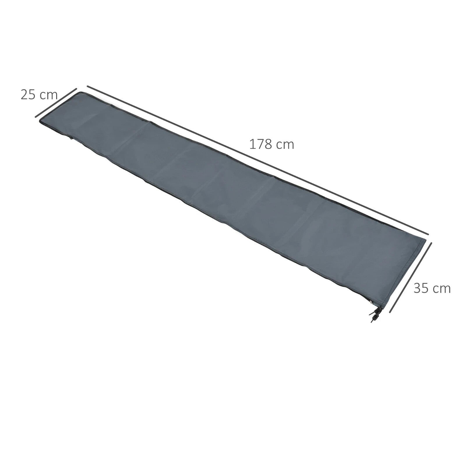 Parasol Cover Umbrella Protector Weather - Resistant with Adjustable Cord Grey - Home and Garden Furniture Shop - rustic - furniture