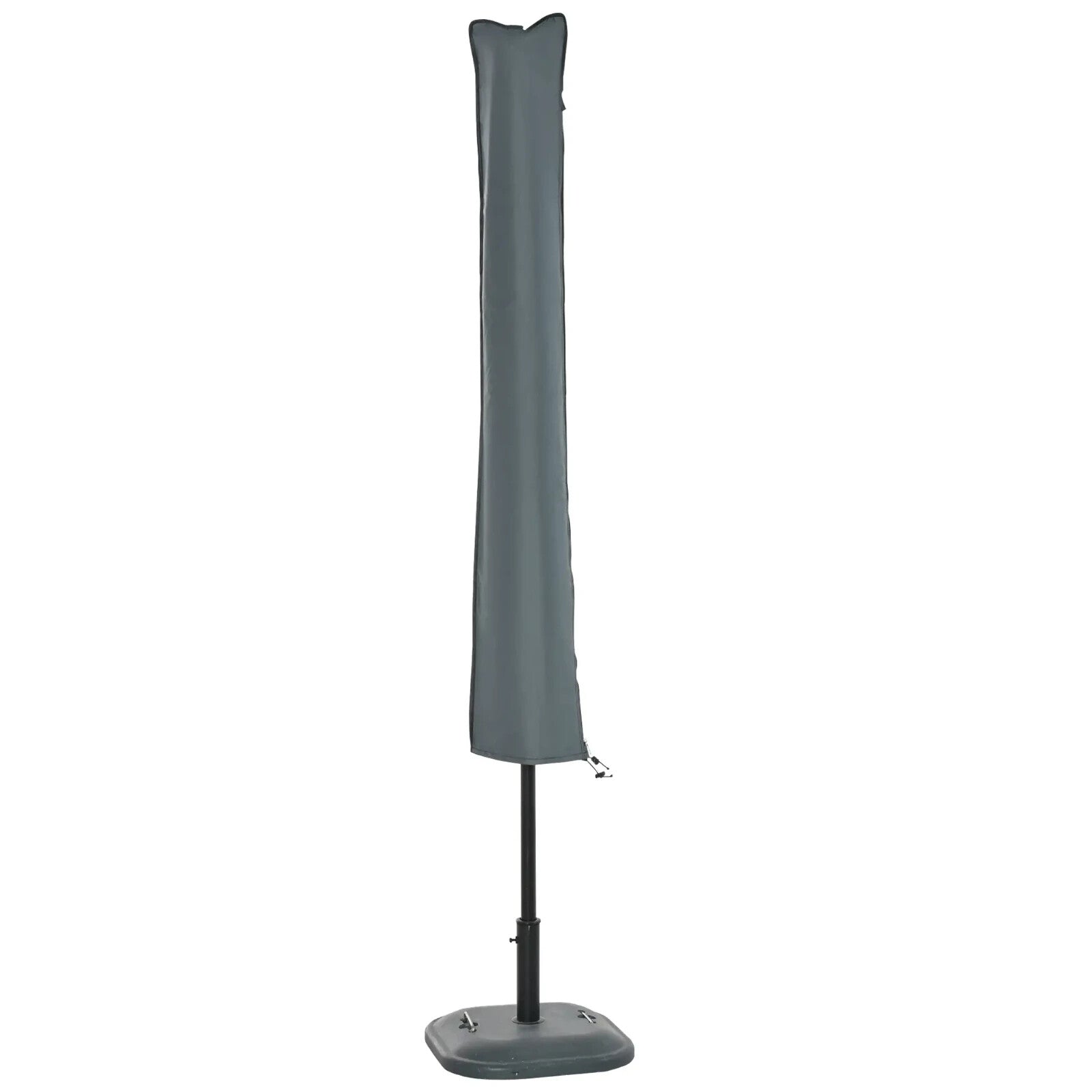 Parasol Cover Umbrella Protector Weather - Resistant with Adjustable Cord Grey - Home and Garden Furniture Shop - rustic - furniture