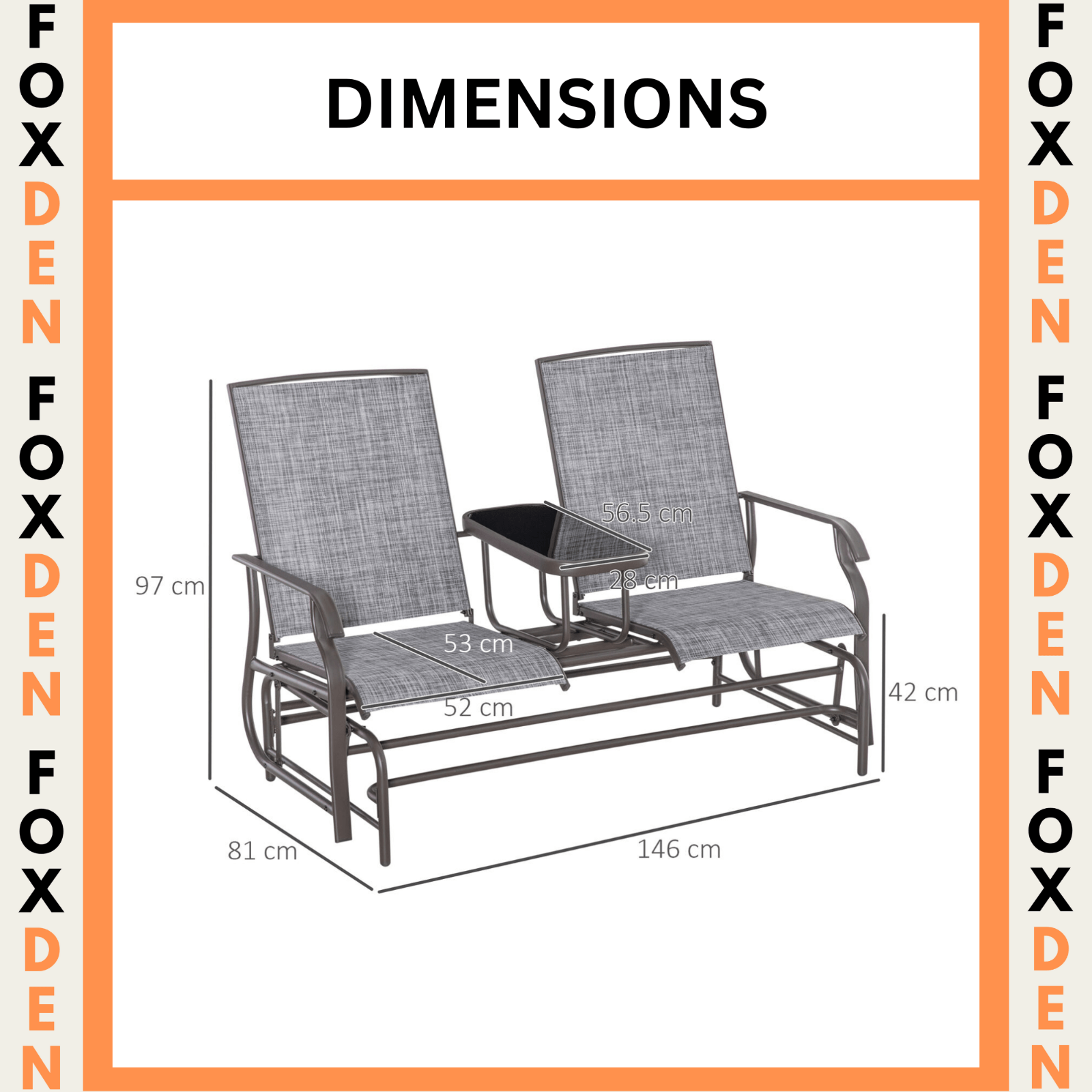 Patio 2 Seater Rocker Double Rocking Chair Lounger Deck Outdoor Garden Furniture - Home and Garden Furniture Shop - #rustic - furniture#