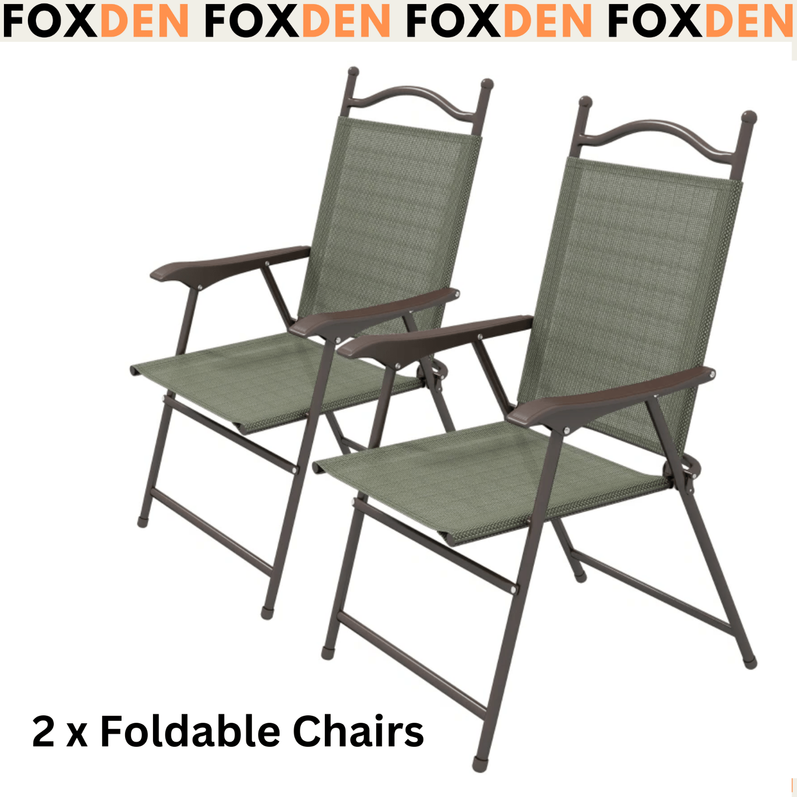 Patio Garden Folding Chairs Set of 2 Balcony Foldable Deck Chair Camping Seat - Home and Garden Furniture Shop - #rustic - furniture#