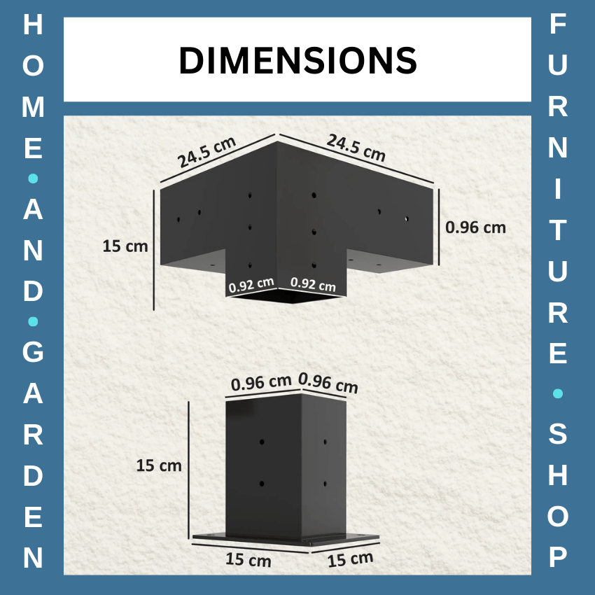 Pergola Kit DIY Brackets 3 Way Corner and Post Base for 4 x 4 3.6 x 3.6 Timber - Home and Garden Furniture Shop - rustic - furniture