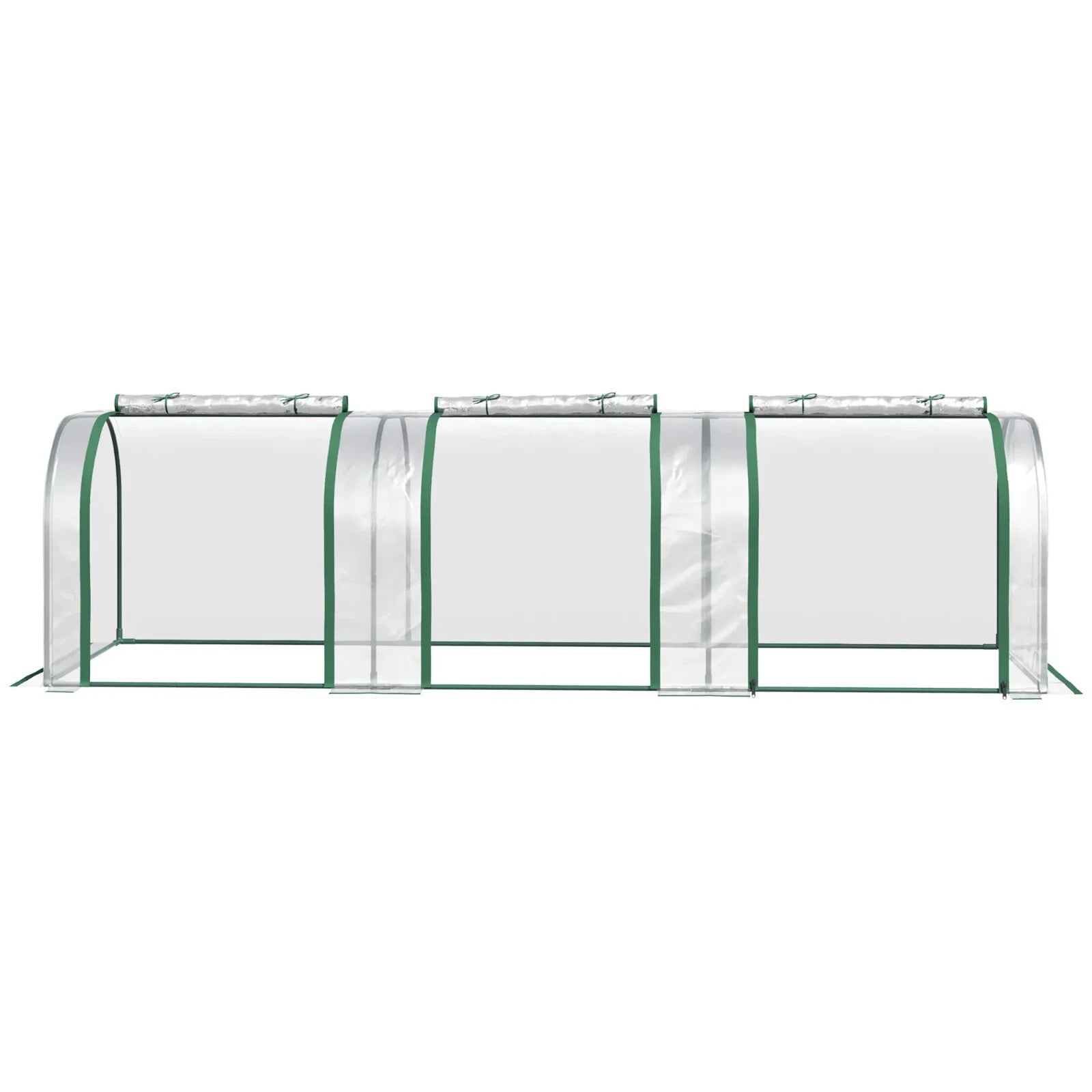 Polytunnel Greenhouse PVC Cover Water Resistant w/ Zipped Roll - Up Doors Clear - Home and Garden Furniture Shop - rustic - furniture