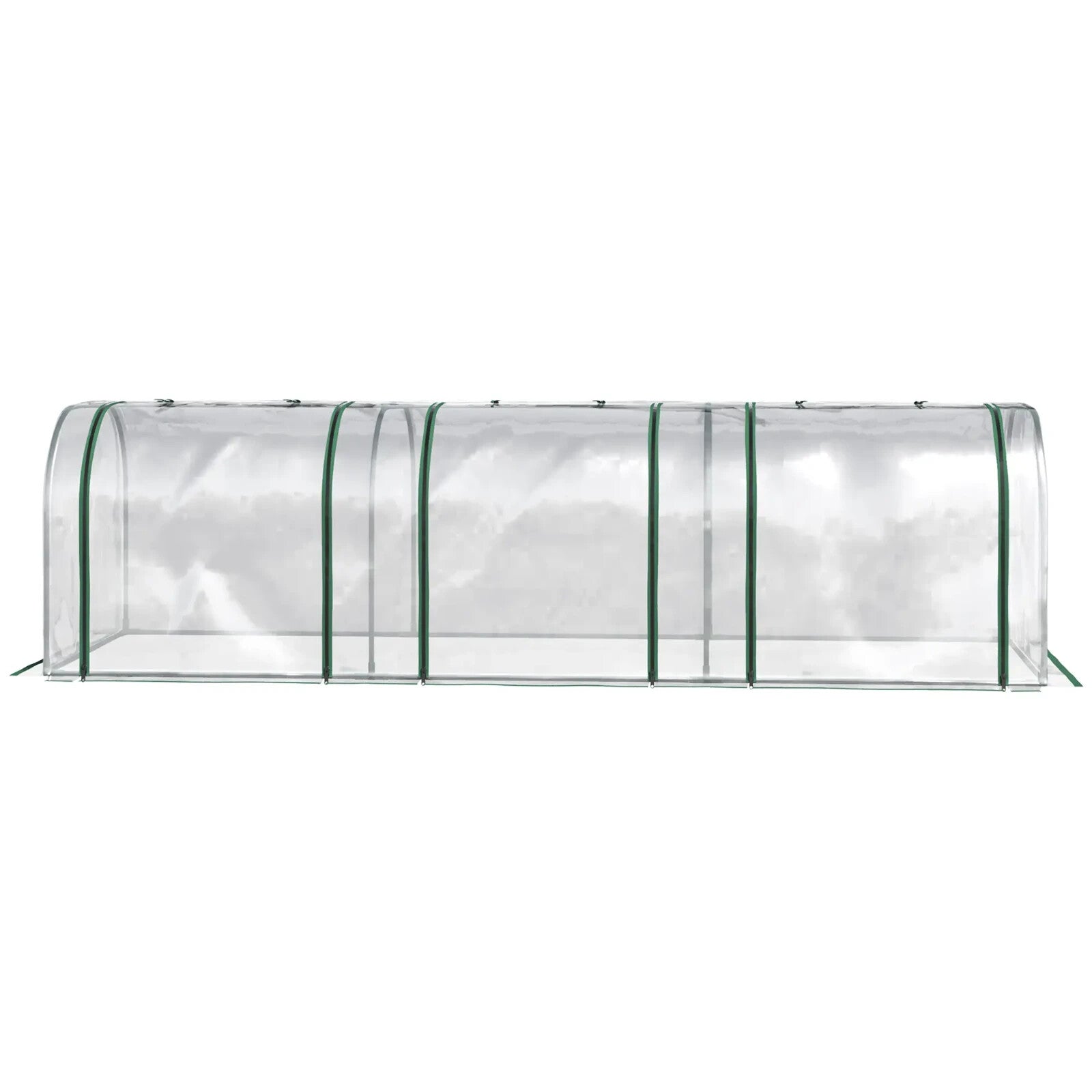 Polytunnel Greenhouse PVC Cover Water Resistant w/ Zipped Roll - Up Doors Clear - Home and Garden Furniture Shop - rustic - furniture