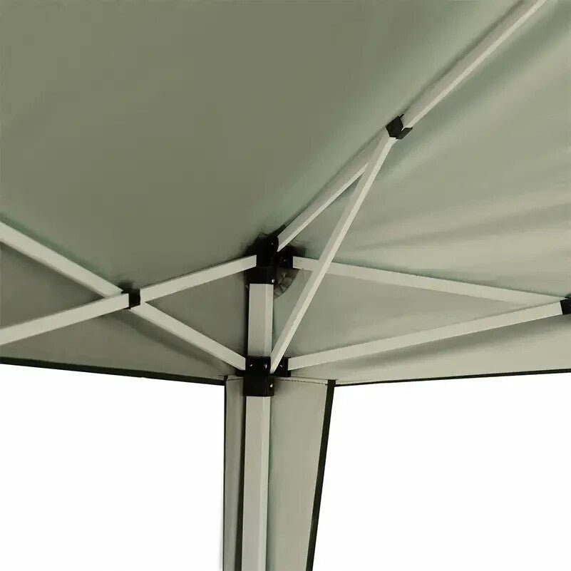 Pop Up Gazebo Marquee Tent Steel Frame w/ Carrying Bag & Adjustable Height Green - Home and Garden Furniture Shop - rustic - furniture