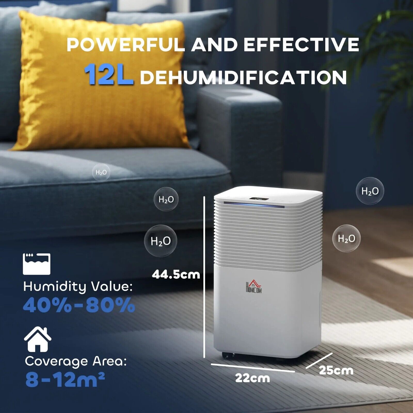 Portable Electric Air Dehumidifier 12L Day Quiet Dehumidifier Drying Clothes Wet - Home and Garden Furniture Shop - #rustic - furniture#