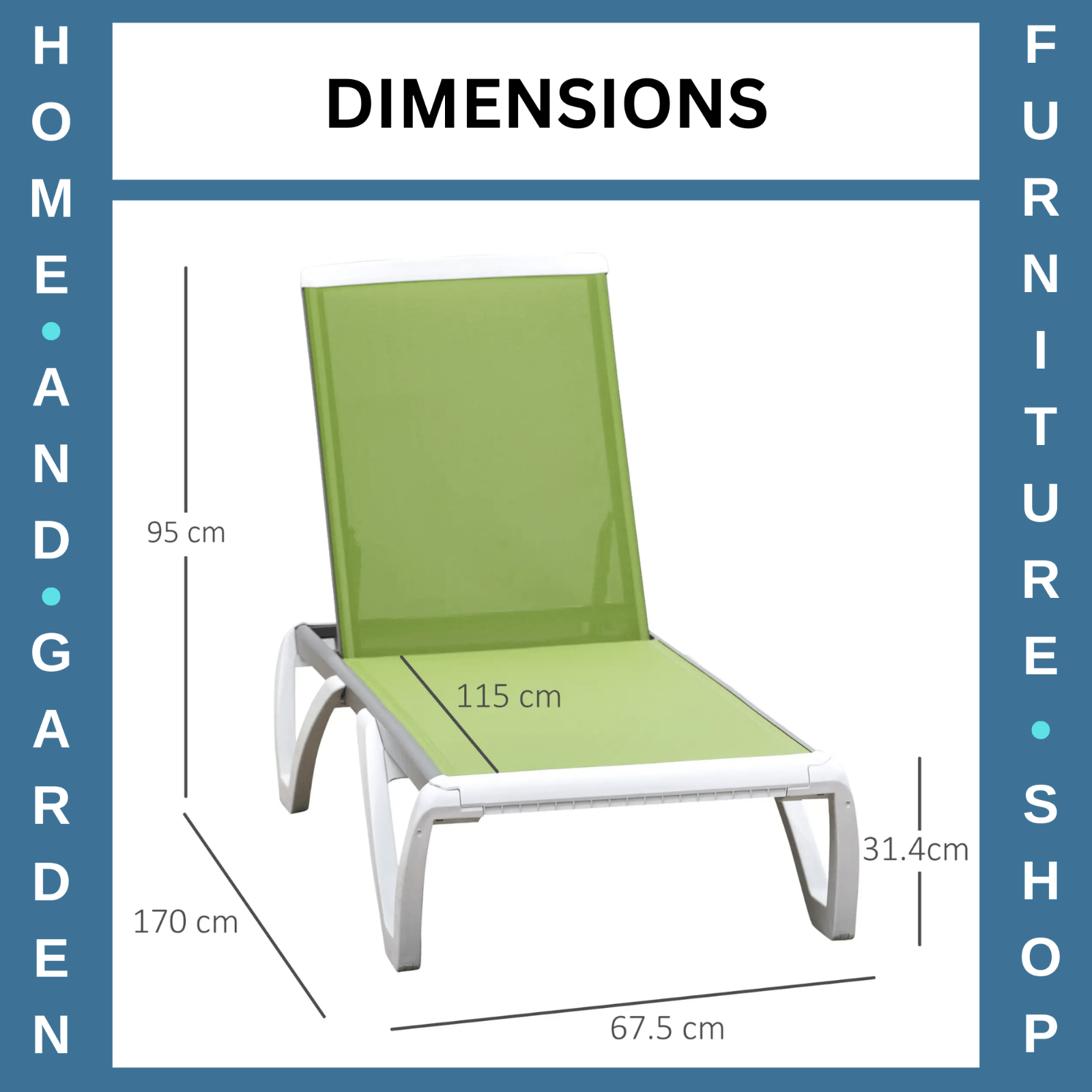 Portable Outdoor Sun Lounger with Adjustable Back and Breathable Texteline Seat - Home and Garden Furniture Shop - rustic - furniture