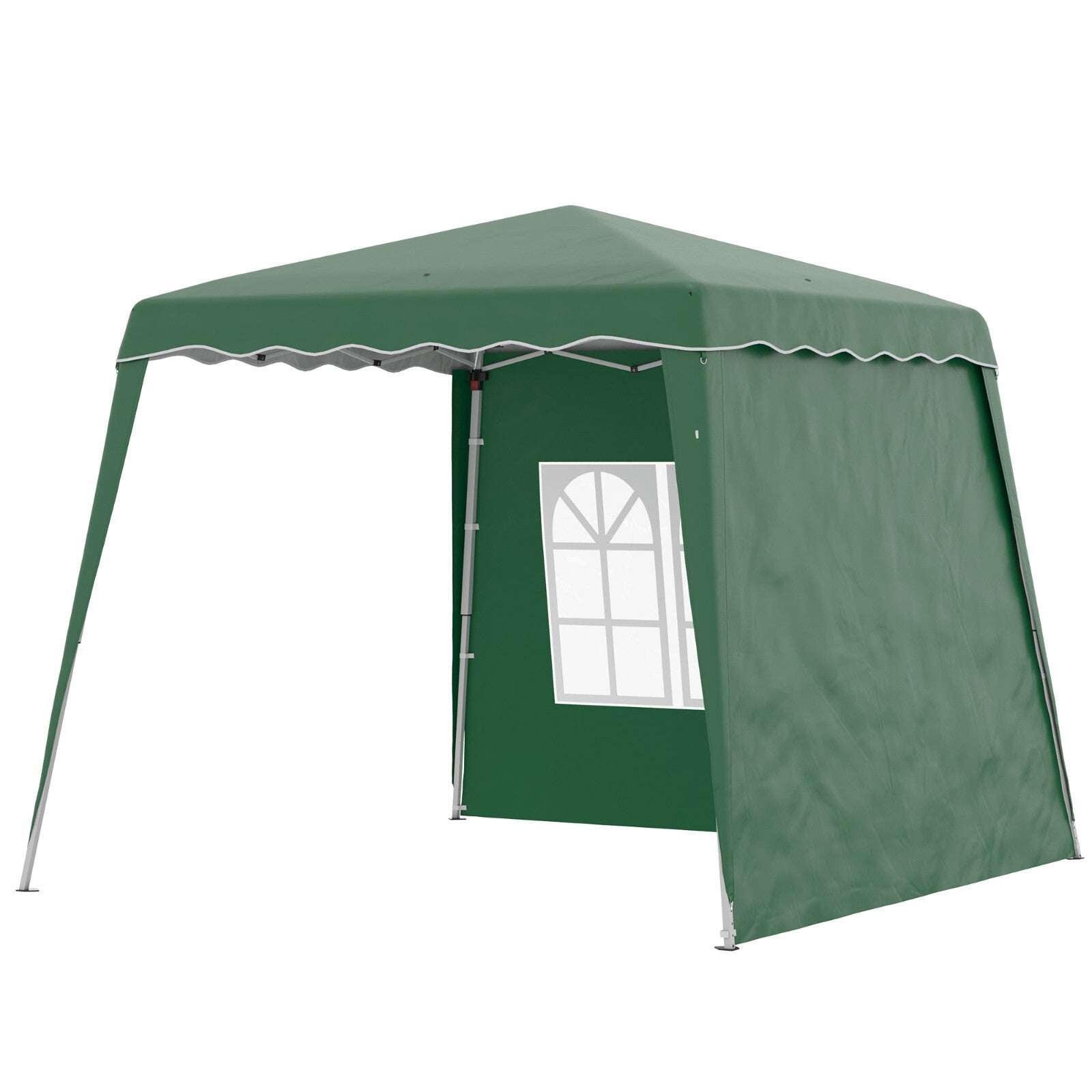 Portable Pop Up Gazebo Canopy Tent w/ Carry Bag Green Camping Shelter 2.4 x 2.4m - Home and Garden Furniture Shop - rustic - furniture